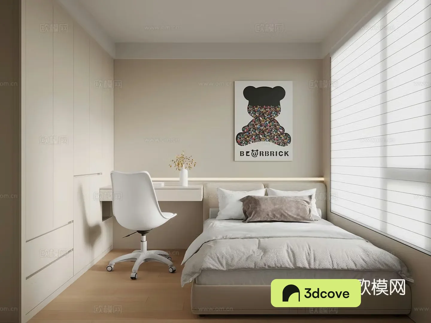 Children’s room Modern children’s room Single bed Wardrobe Writing desk