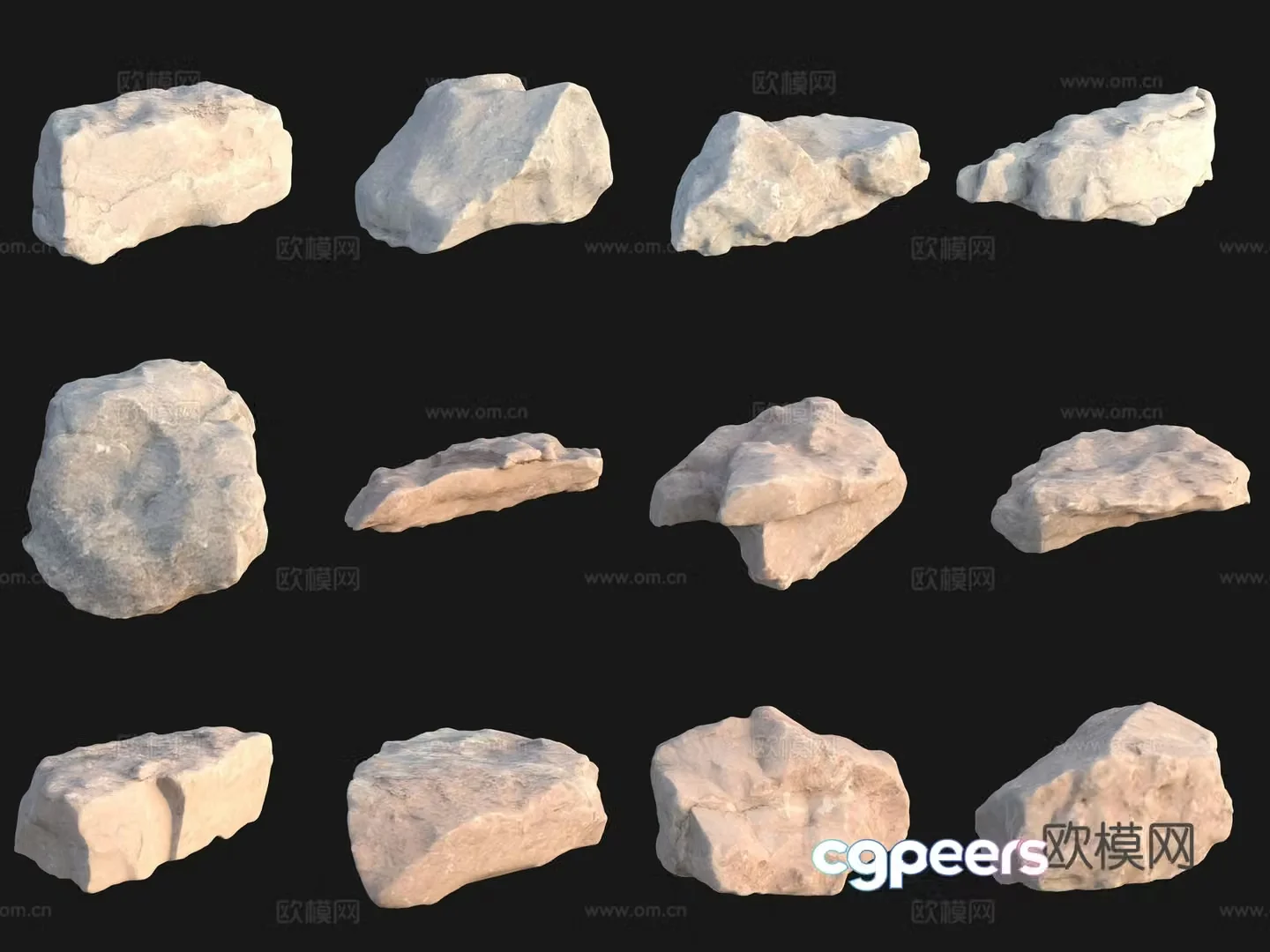 Rock big stone 3d model