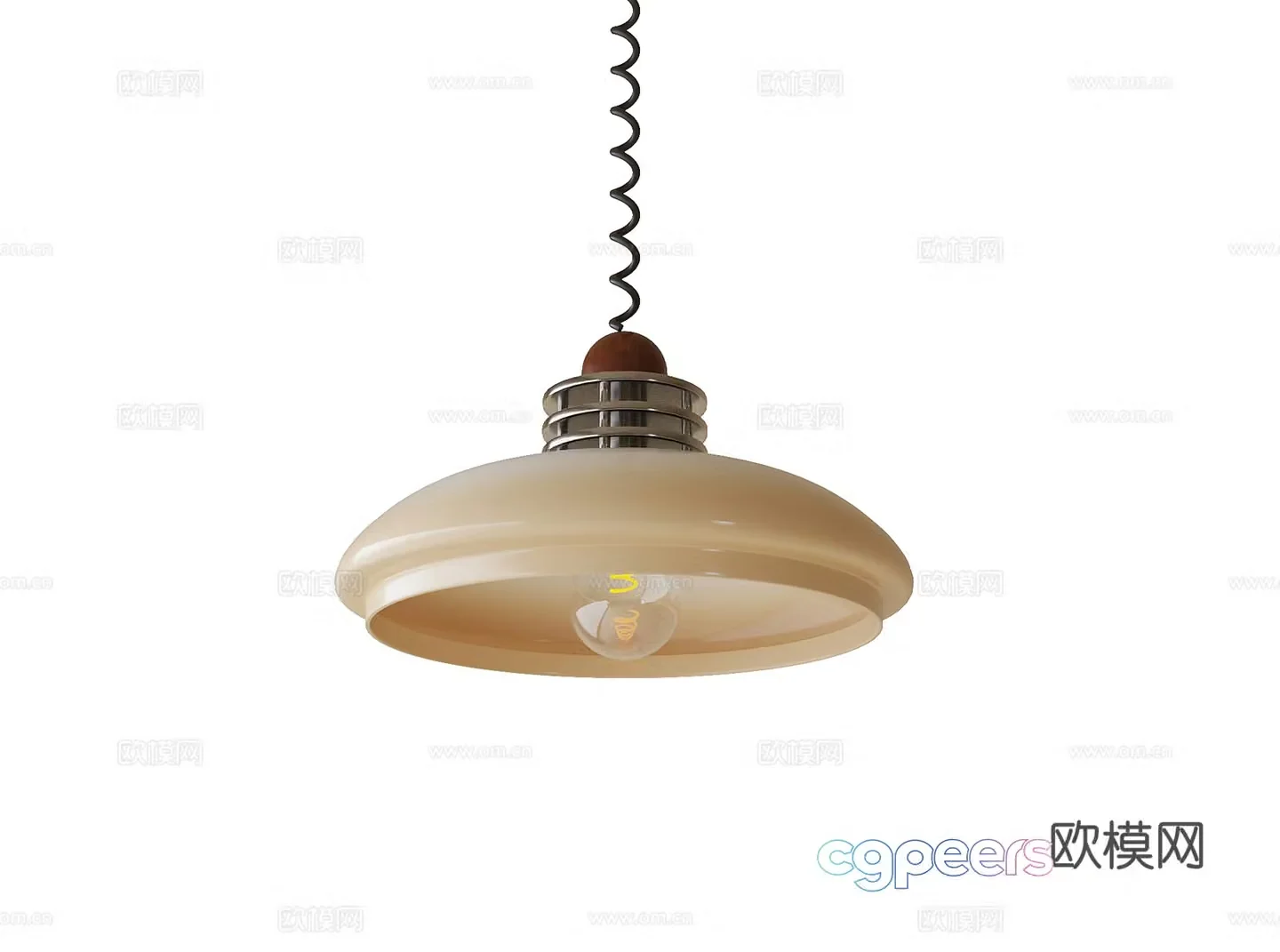 French restaurant chandeliers 3d model