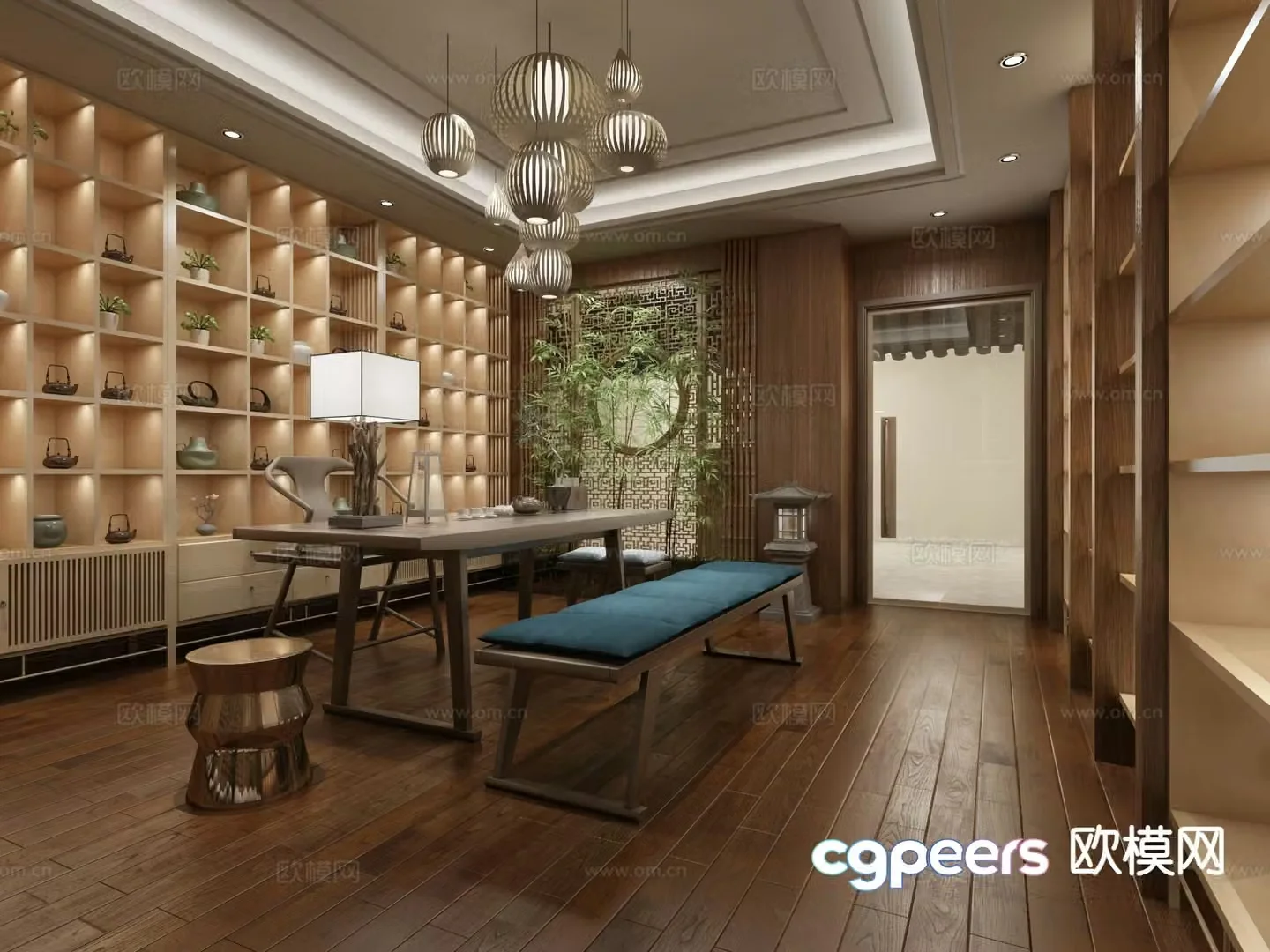 New Chinese tea room 3d model