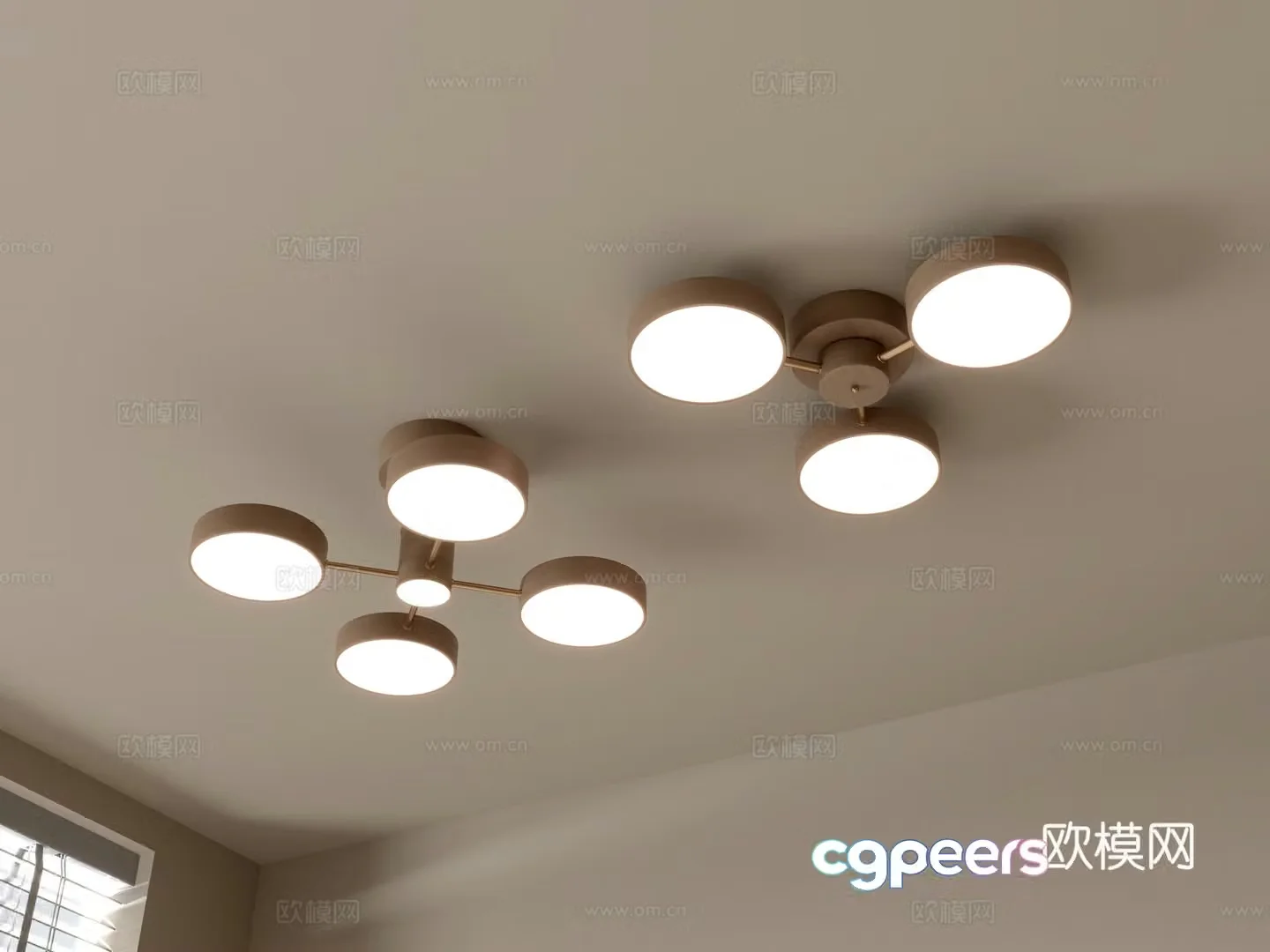 Modern ceiling lamp geometric ceiling lamp 3d model