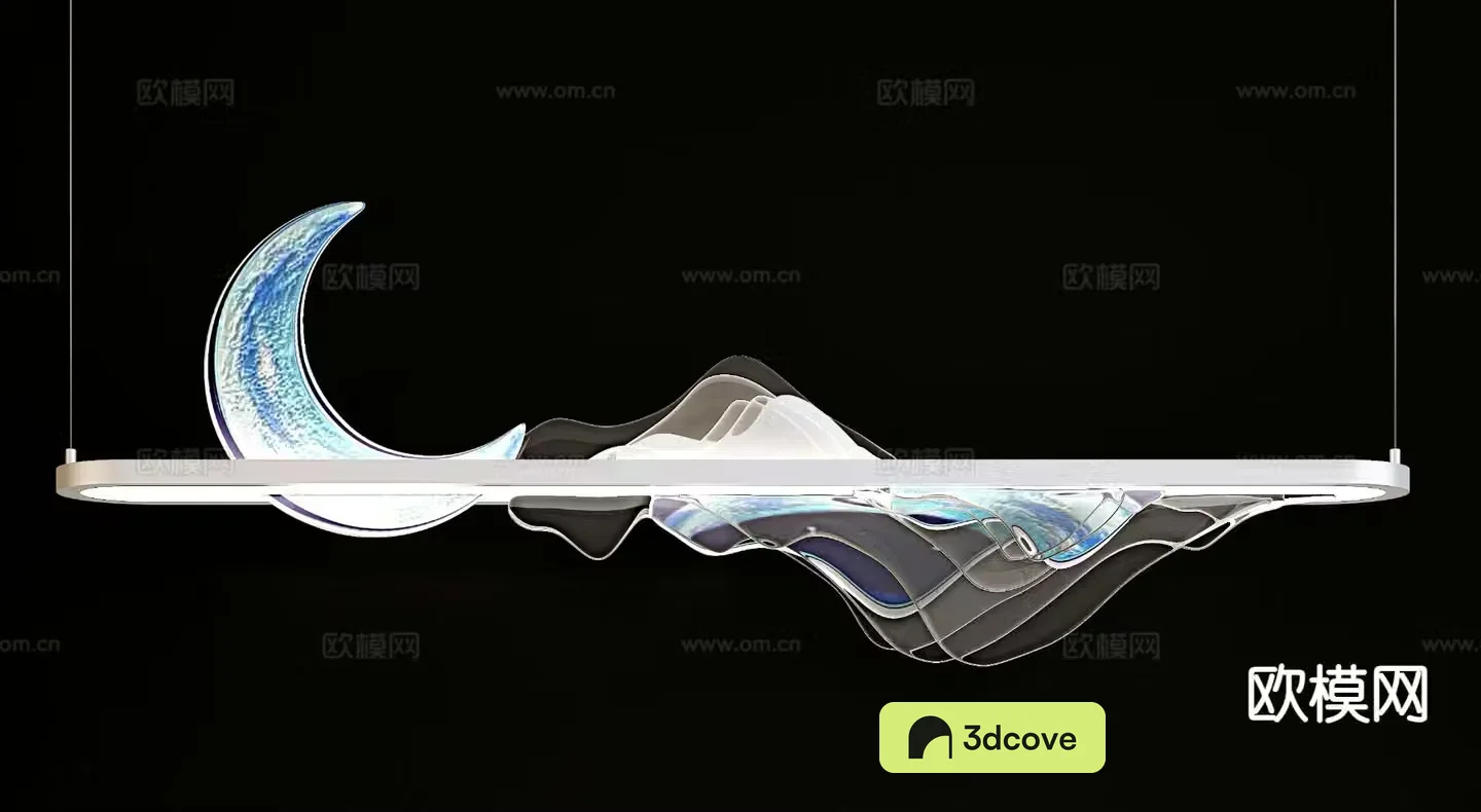 New Chinese style chandelier moon chandelier sun and moon