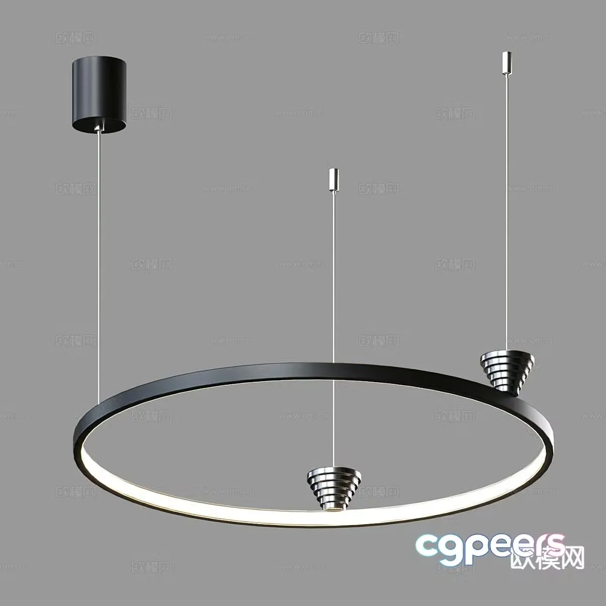 Modern minimalist chandelier ring chandelier 3d model