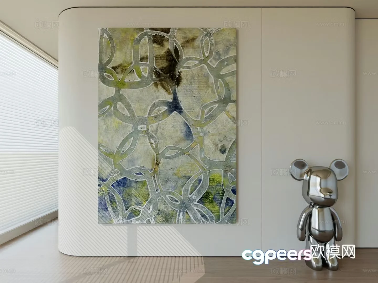 Modern minimalist hanging painting abstract art hanging painting 3d model