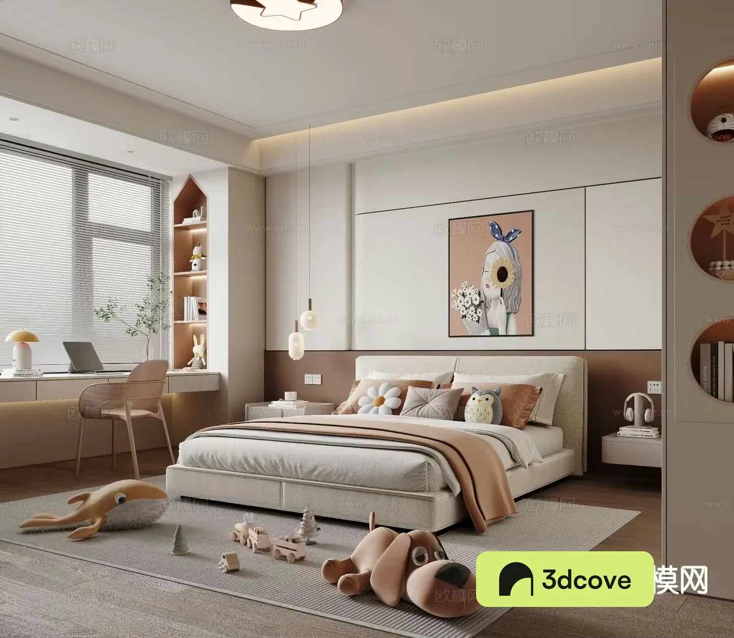 Cream style girl’s room children’s room child’s room