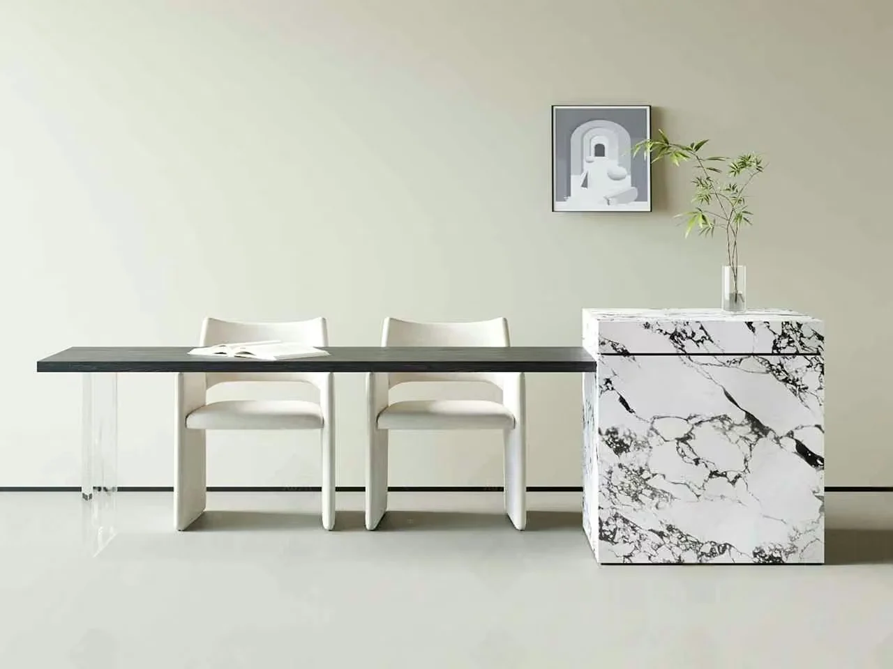Minimalist Office Space 3D Model – 12526 – VRAY Render