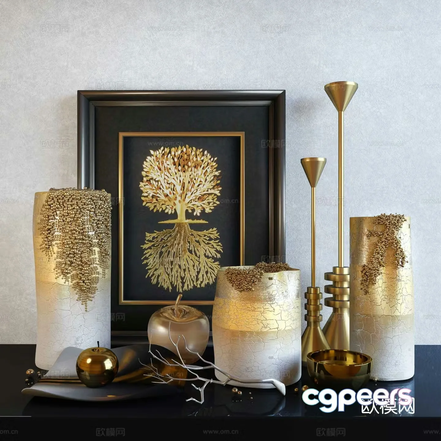 Light luxury decorations table decorations hanging paintings 3D model