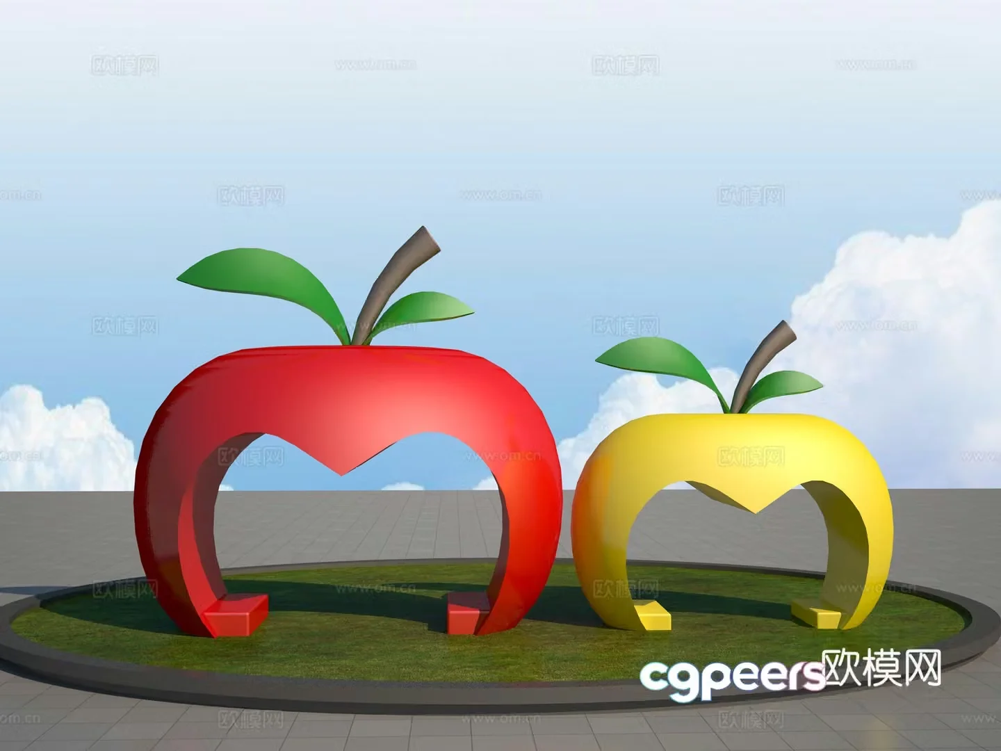 Apple Love Gallery 3D Model