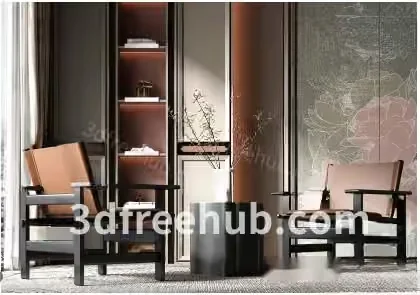Modern Living Room 3D Model – 22954 – VRAY Render