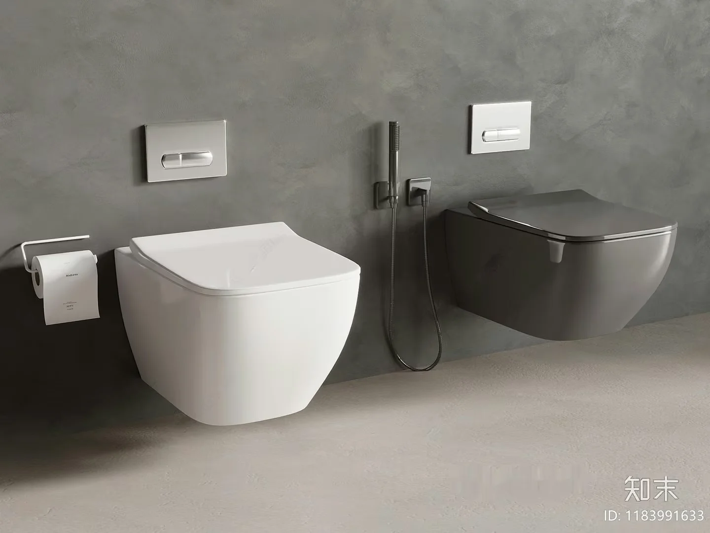 Modern Bathroom Fixtures 3D Model – 10072 – VRAY Render