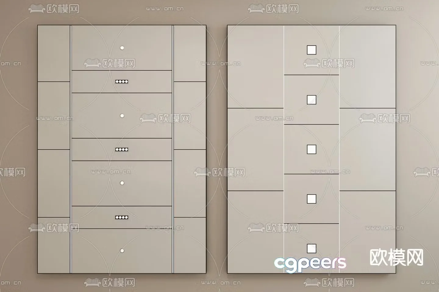 Aluminum buckle plate honeycomb large plate suspended ceiling 3D model