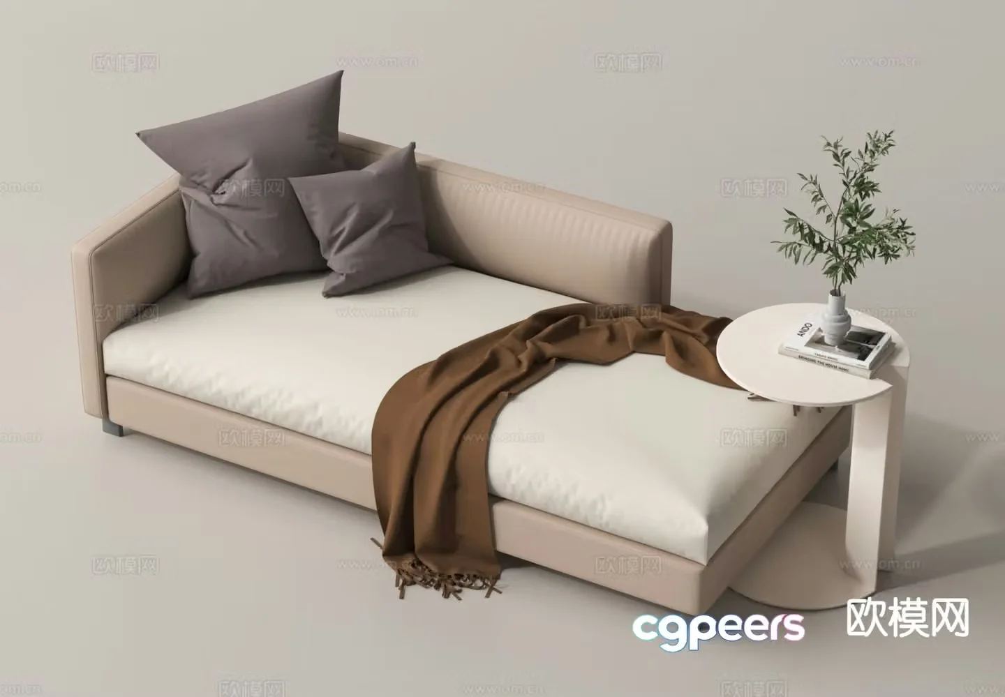 Modern chaise longue chaise longue 3D model