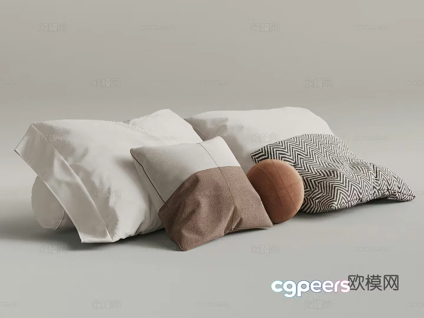 Modern pillow pillow combination 3D model
