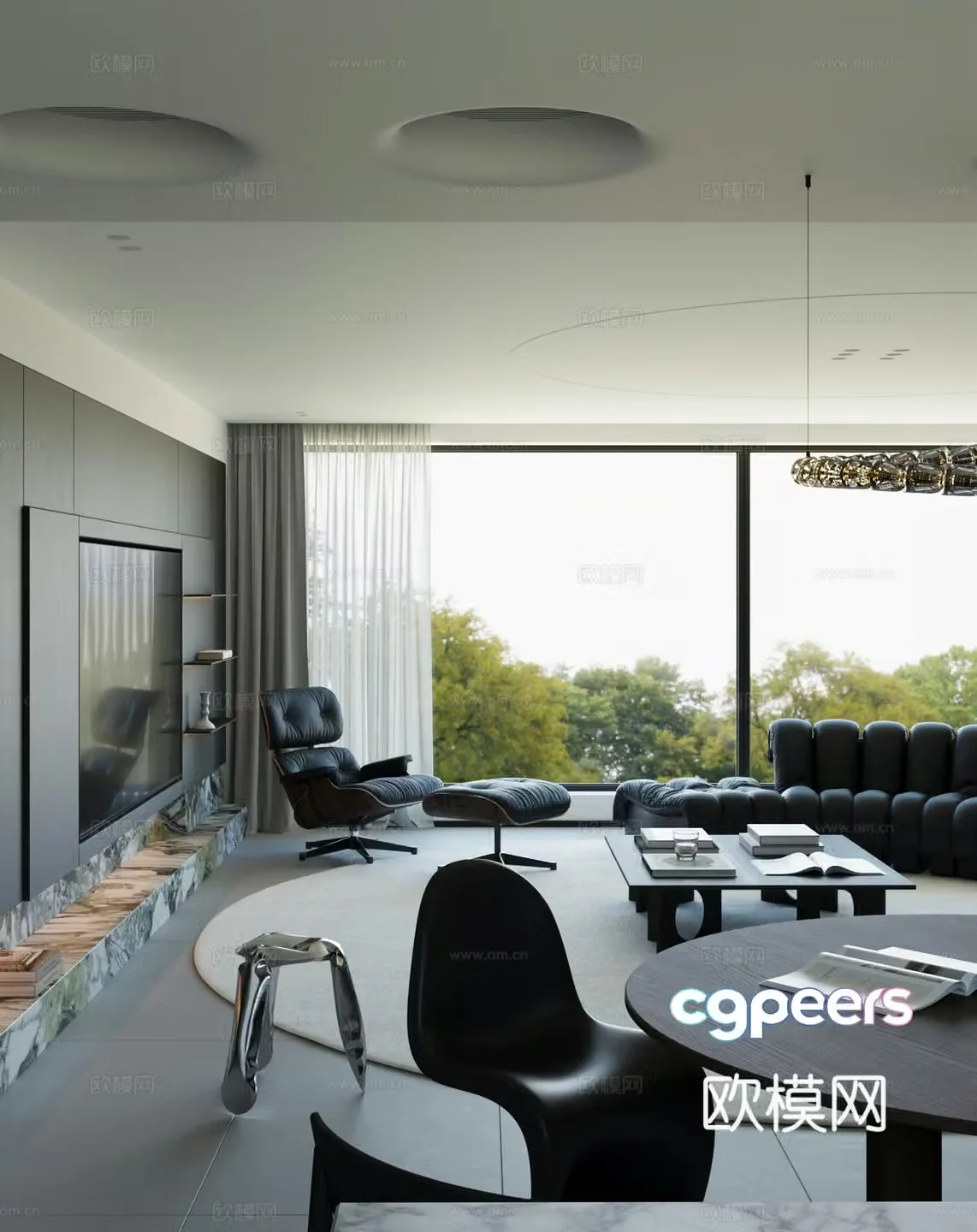 Modern Italian dining room 3d model