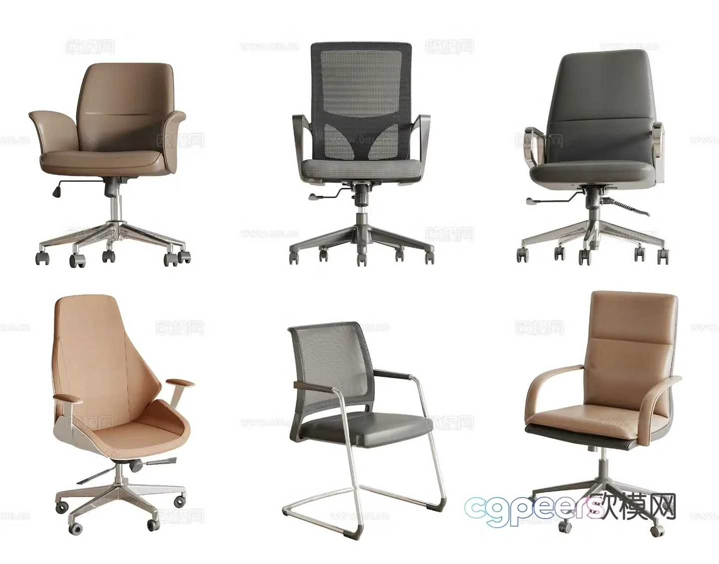 Office chair shift chair staff chair 3d model