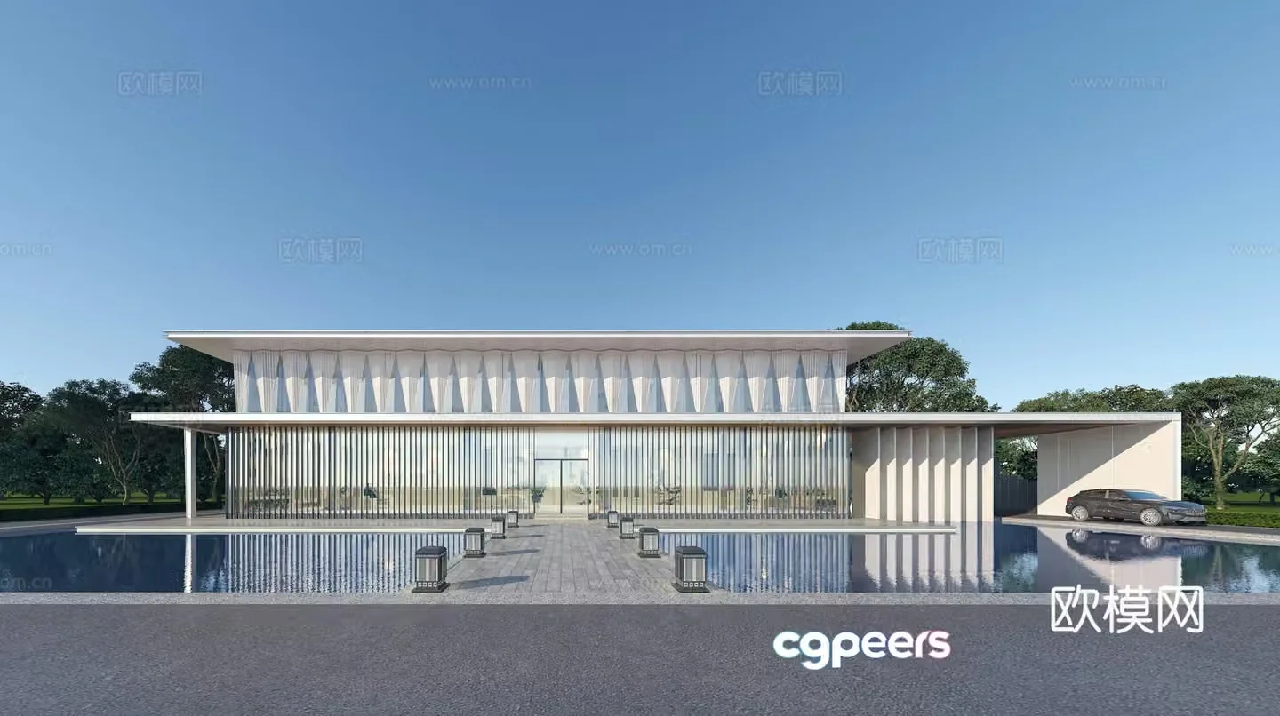 Modern club modern hotel modern sales department 3D model