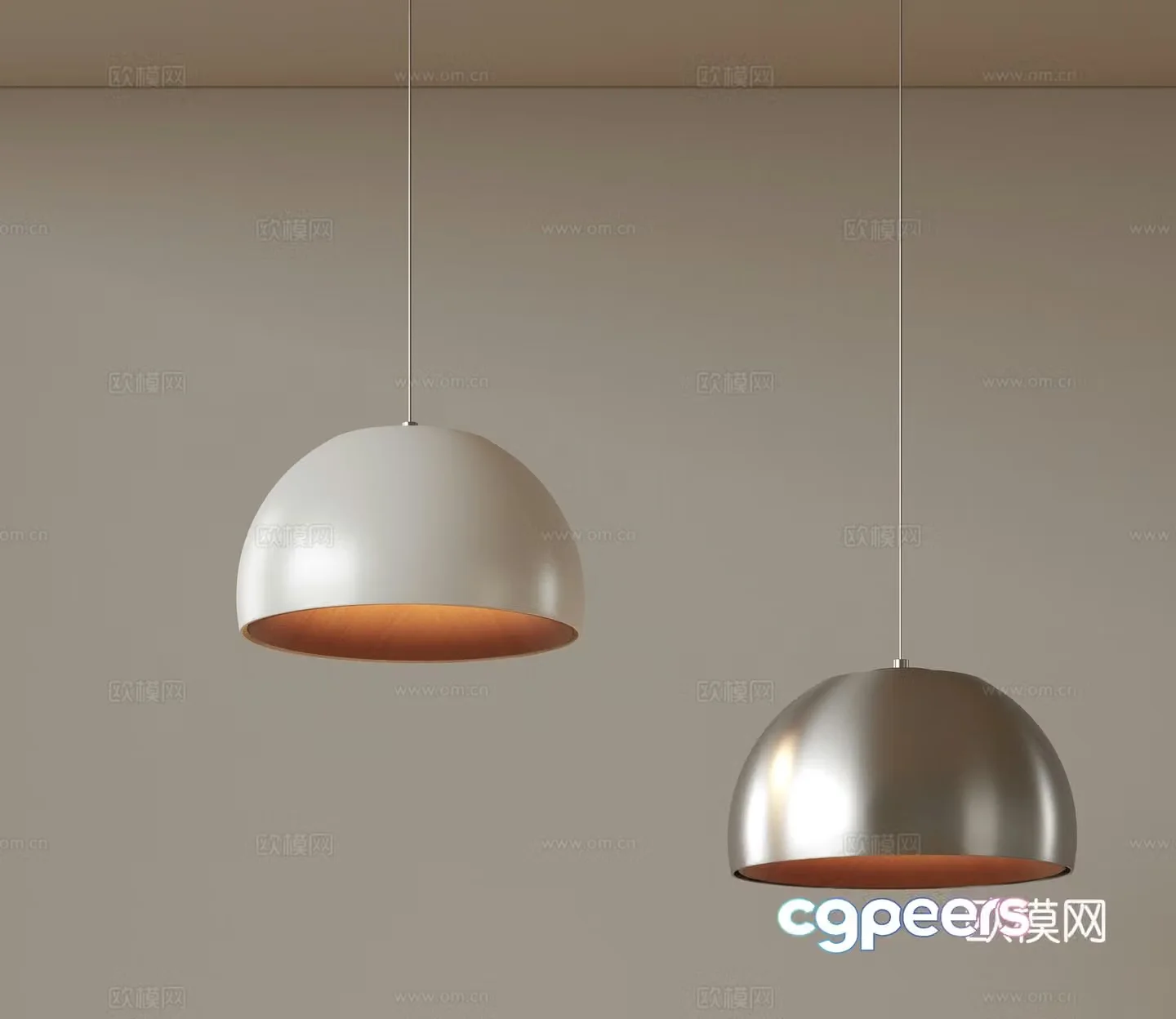 Modern medieval style chandeliers minimalist chandeliers Nordic simple chandeliers bedroom bedside chandeliers single head 3D model