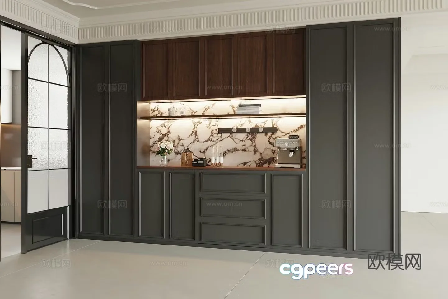 French sideboard 3D model