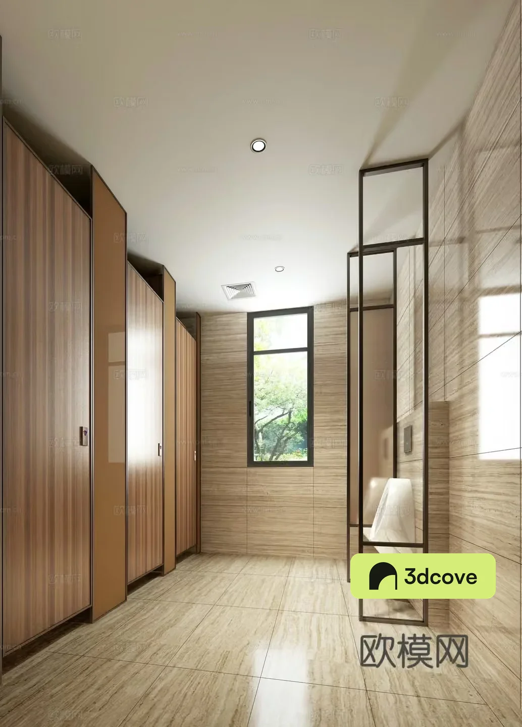 Modern public restroom