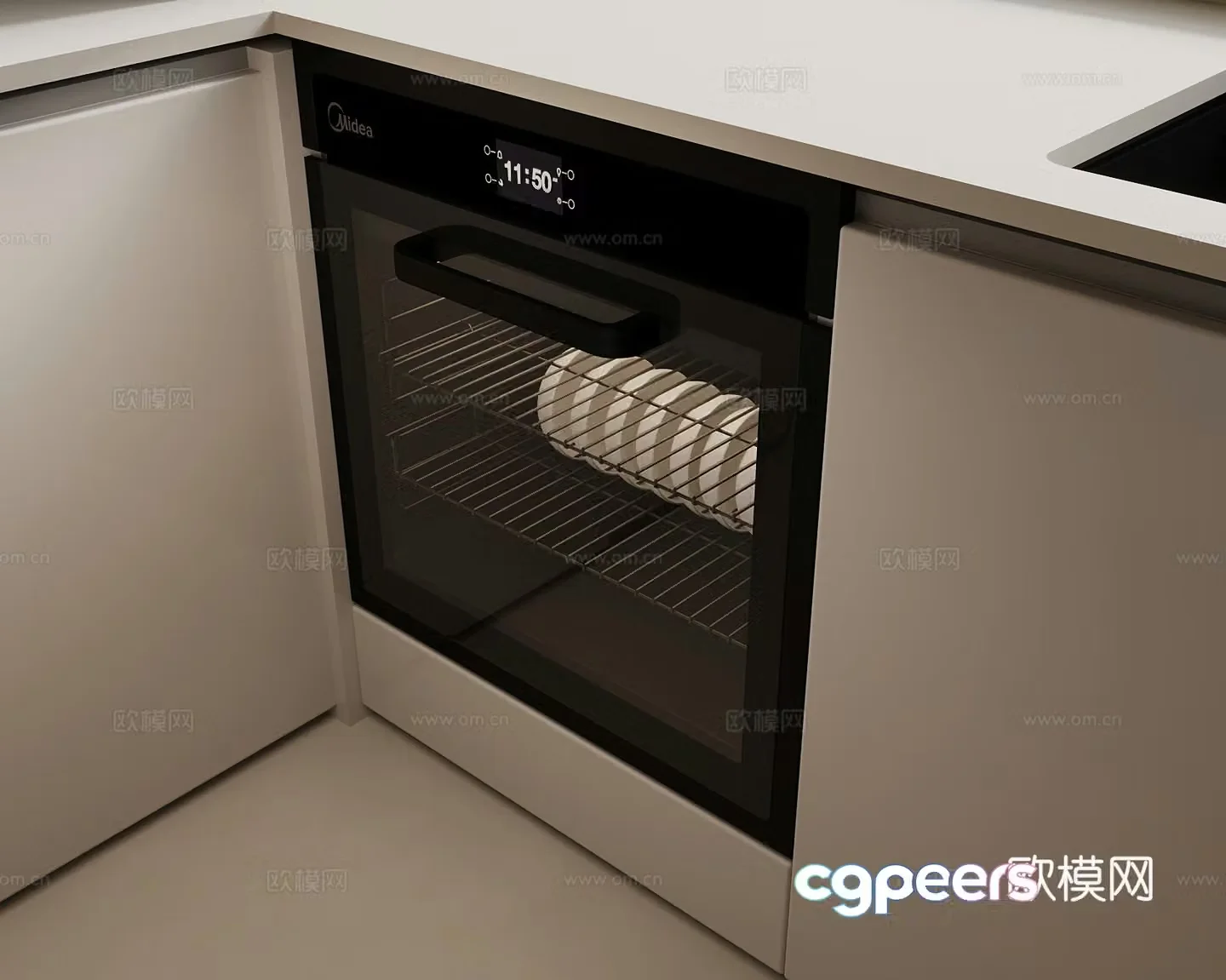 Kitchen appliances modern dishwasher disinfection cabinet 3d model