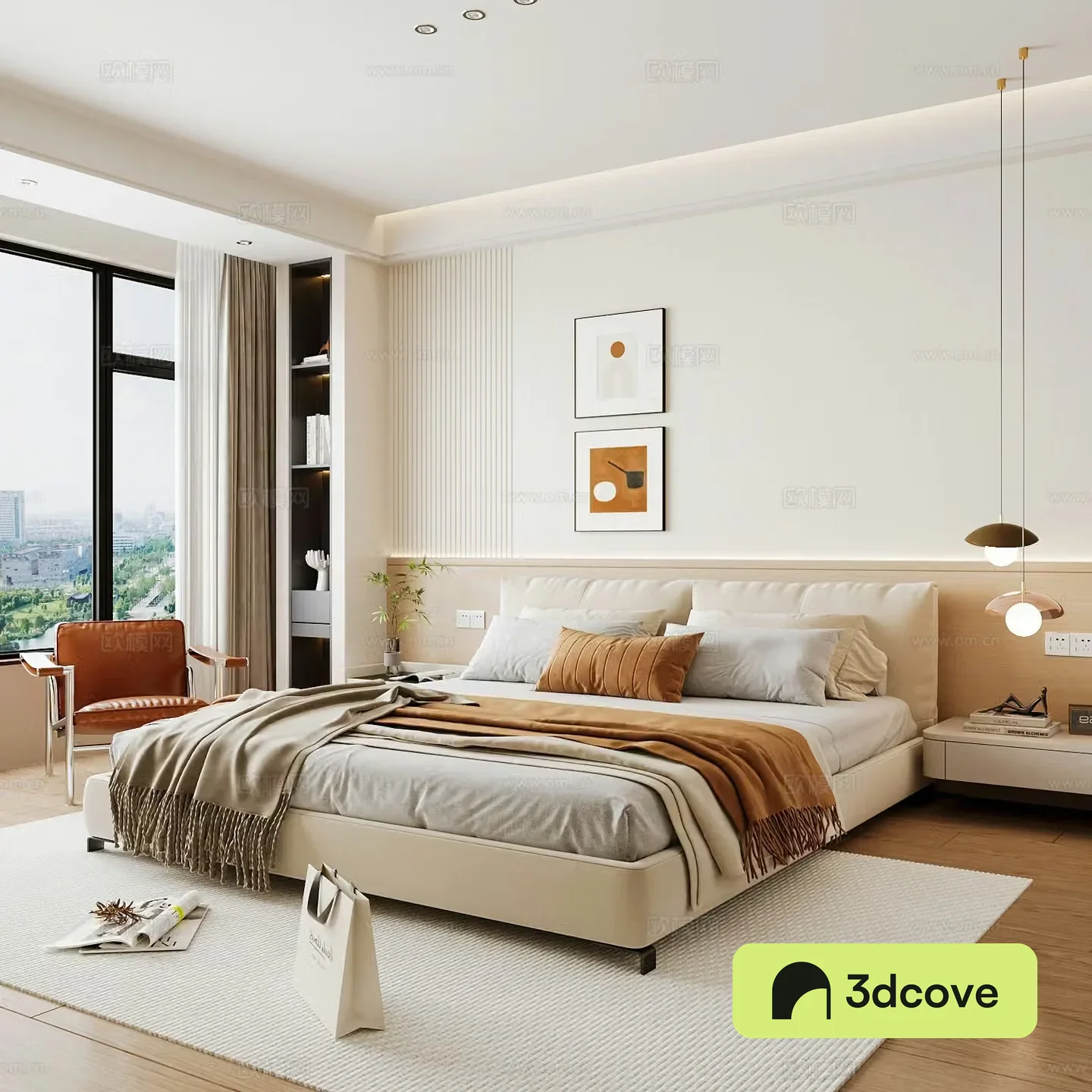 Modern home bedroom Modern bedroom Italian bedroom Simple bedroom Italian bed