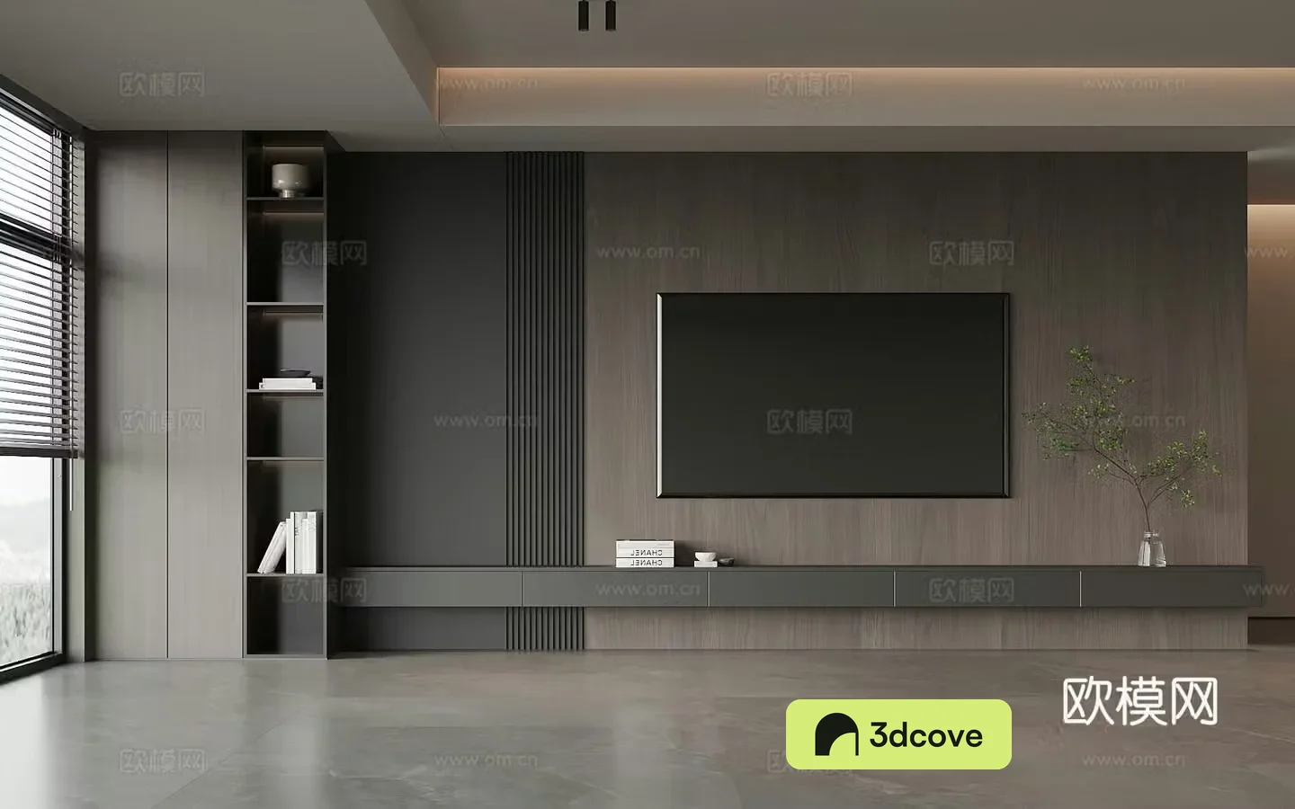 Modern Italian TV background wall