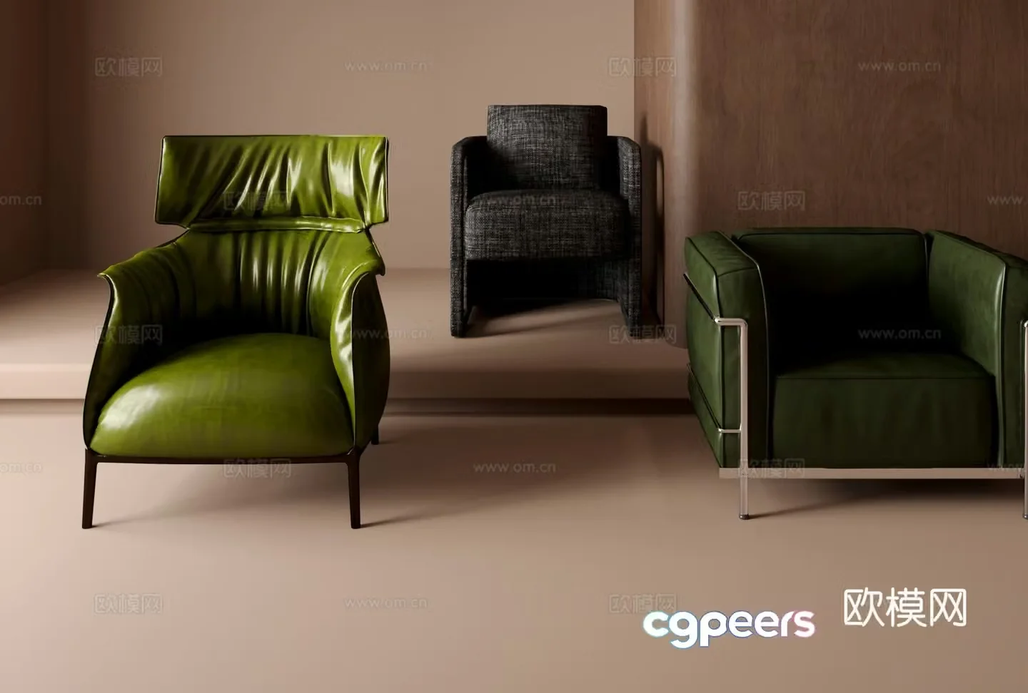 Single sofa 3d model