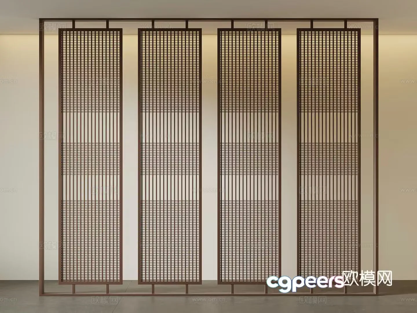 Partition New Chinese-style screen partition 3D model