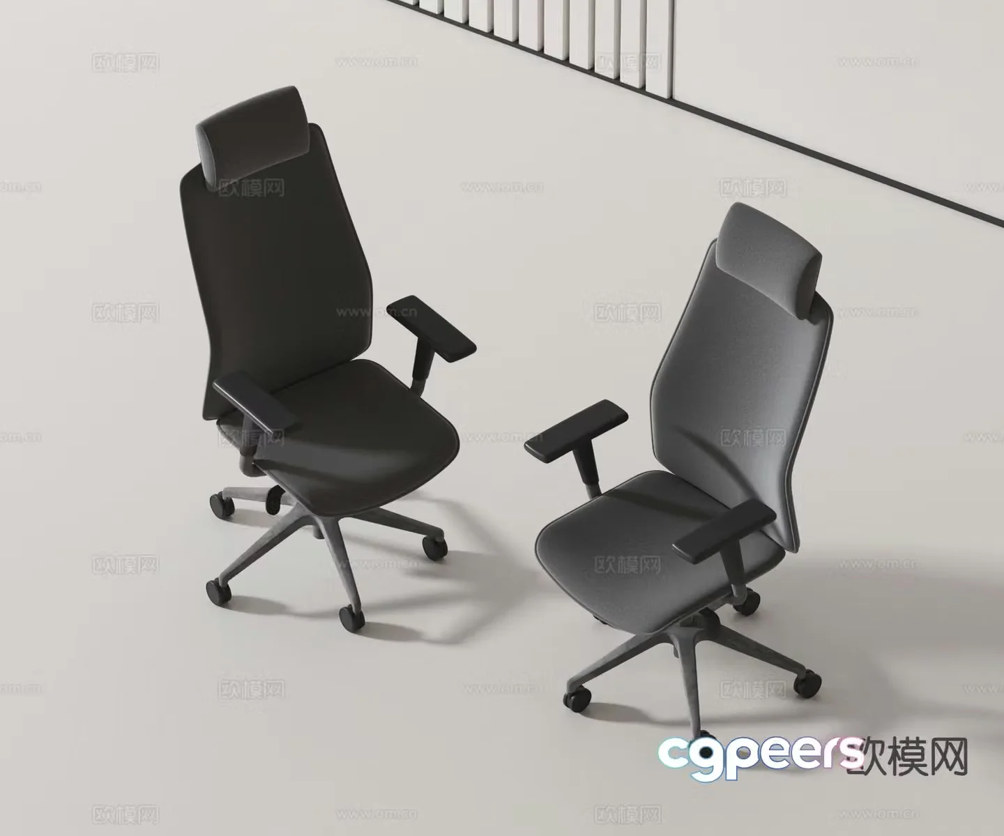 Modern office chair staff chair armchair single chair 3d model