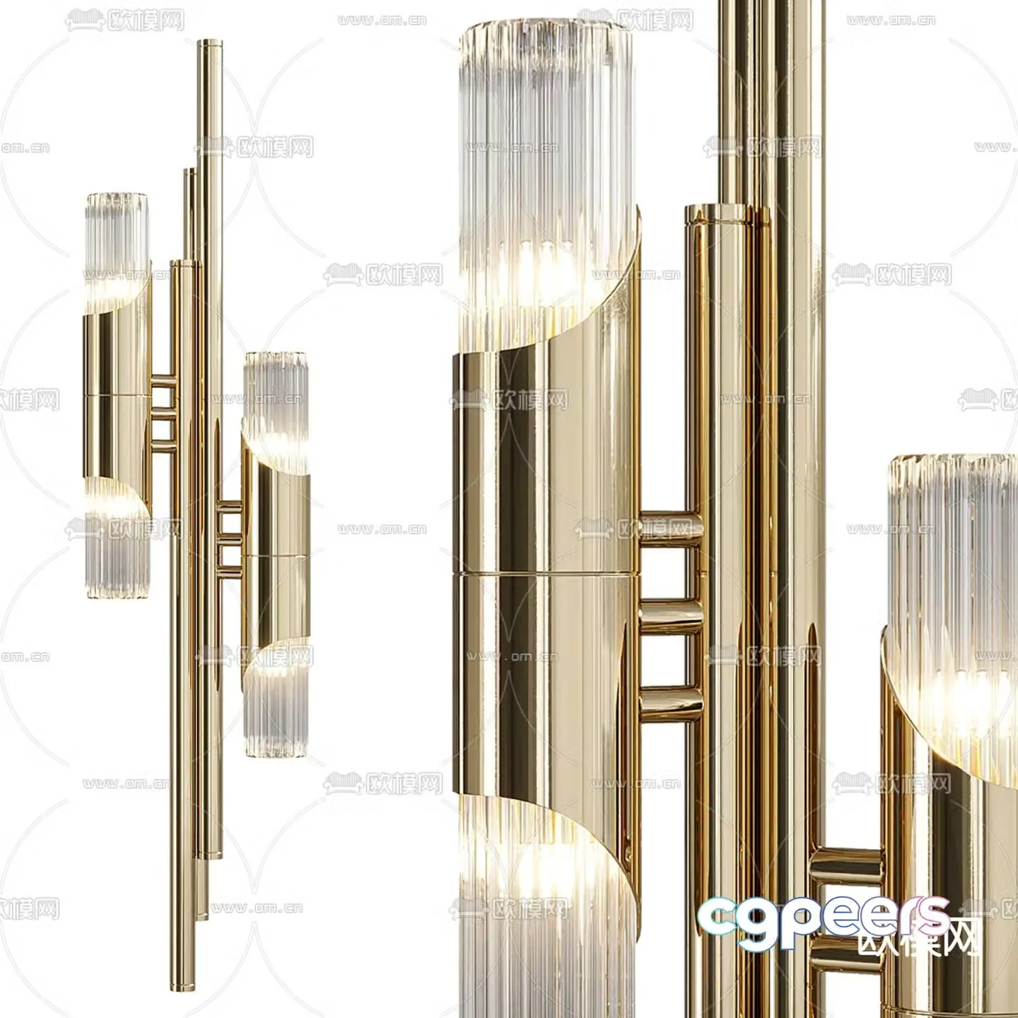 Light luxury wall lamp 3D model