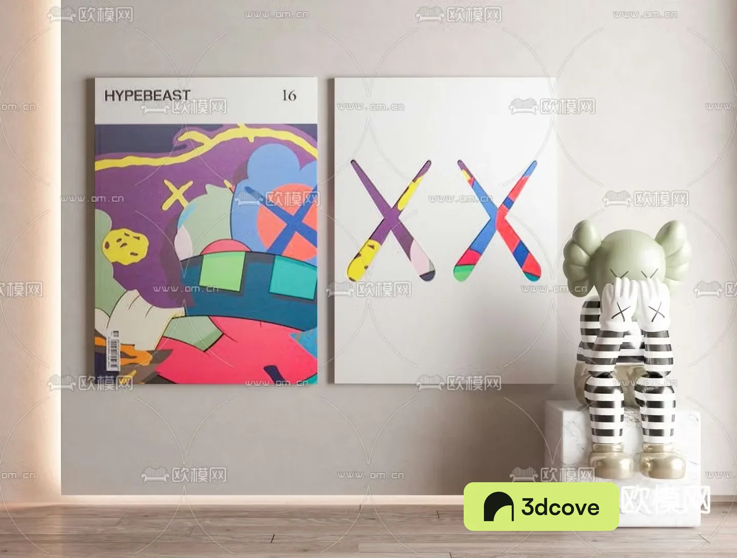 Modern KAWS decorative painting