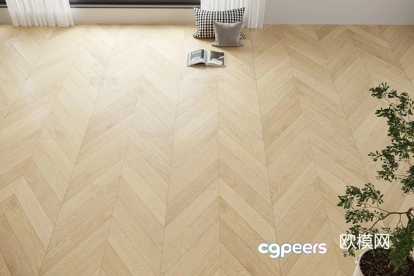 Universal wood flooring 3d model