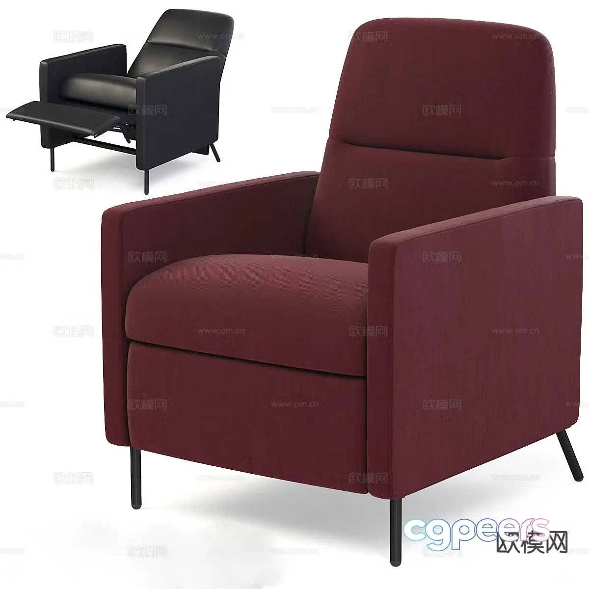 Modern lounge chair armchair 3d model