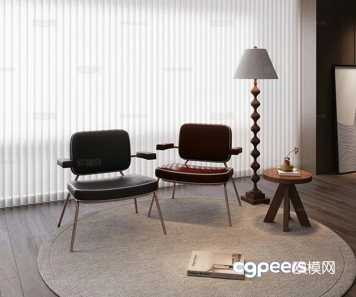 Modern leisure chair 3d model