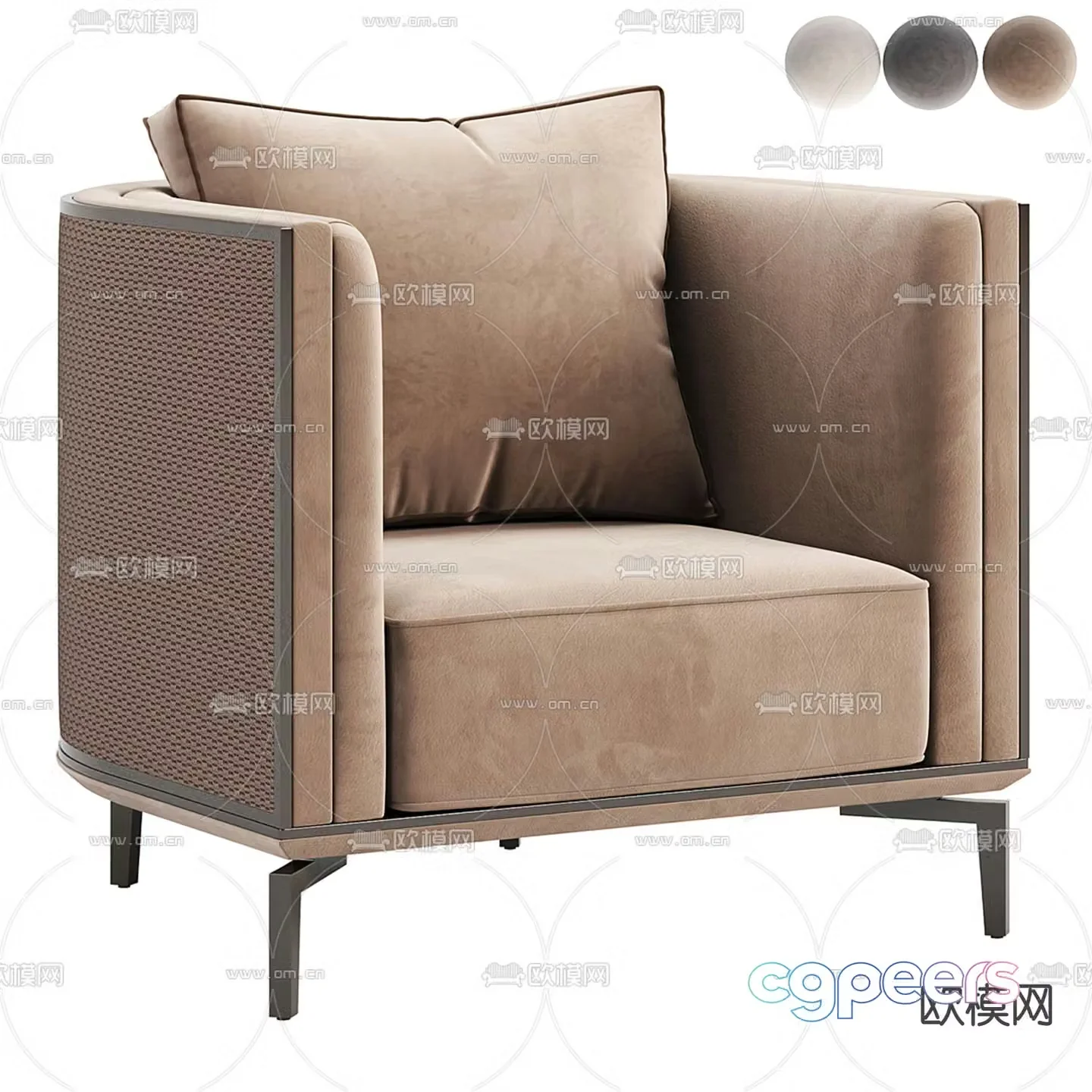 Visionnaire single sofa casual sofa 3d model