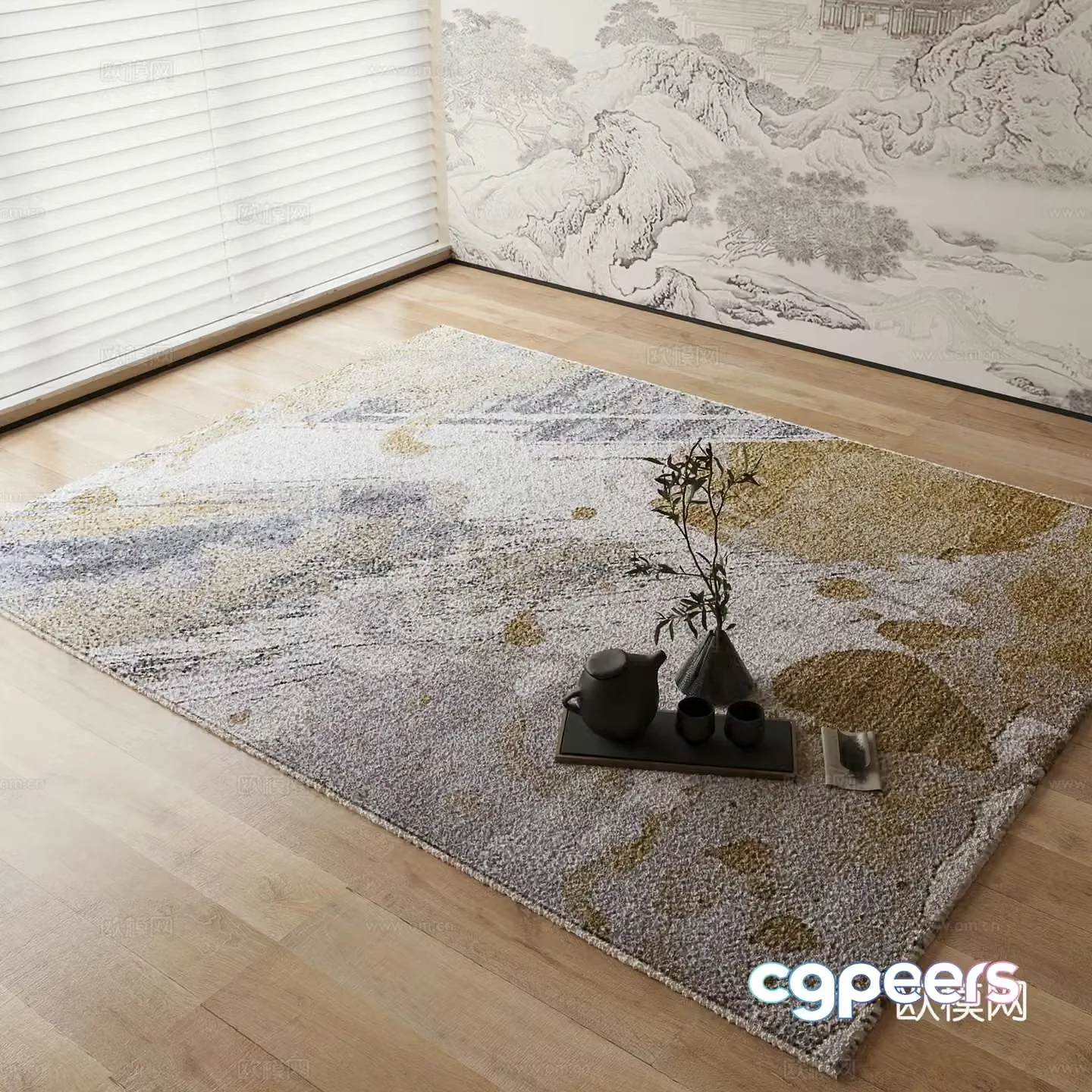 New Chinese carpet 3D model