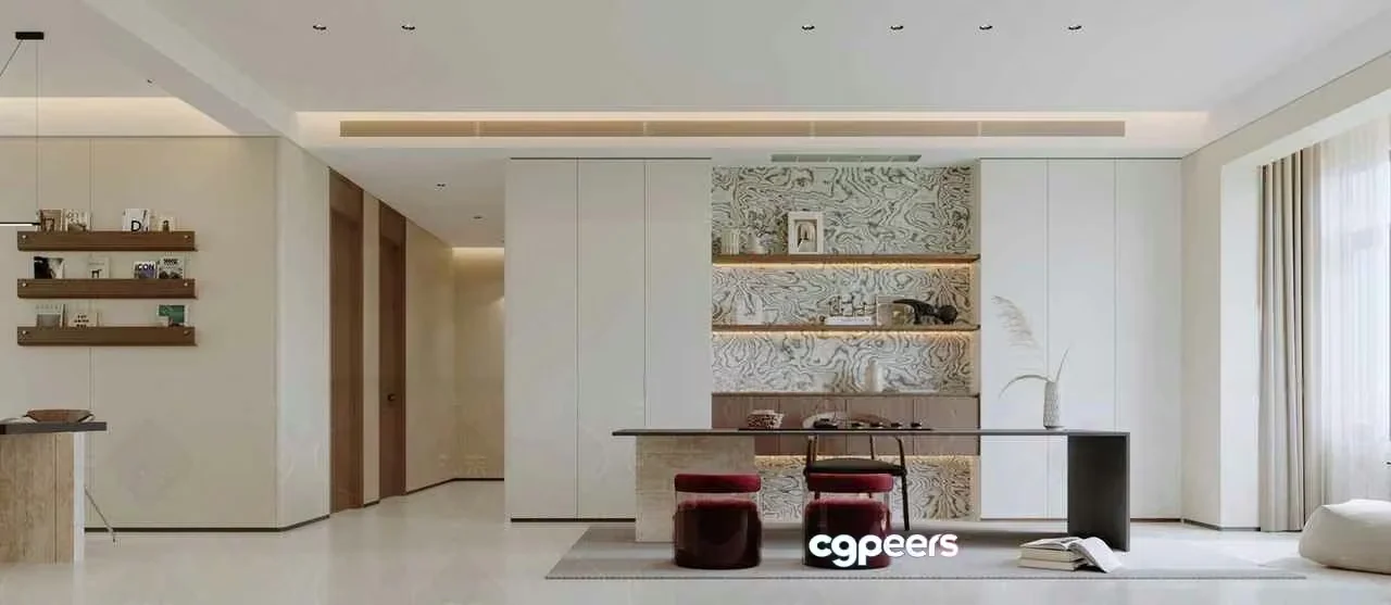 Modern Office Space 3D Model – 17010 – CORONA Render