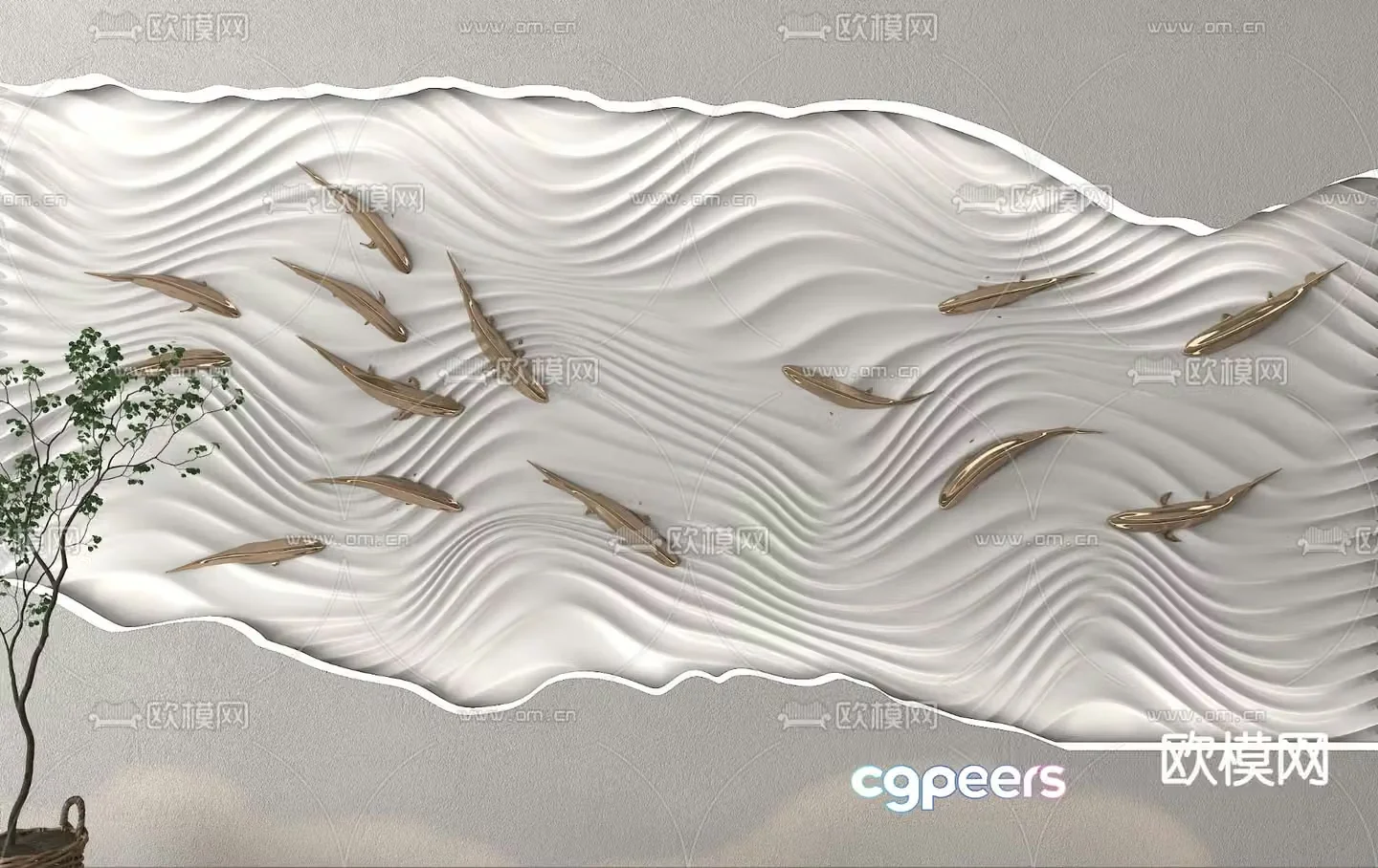 Background wall Modeling wall Decorative wall 3d model