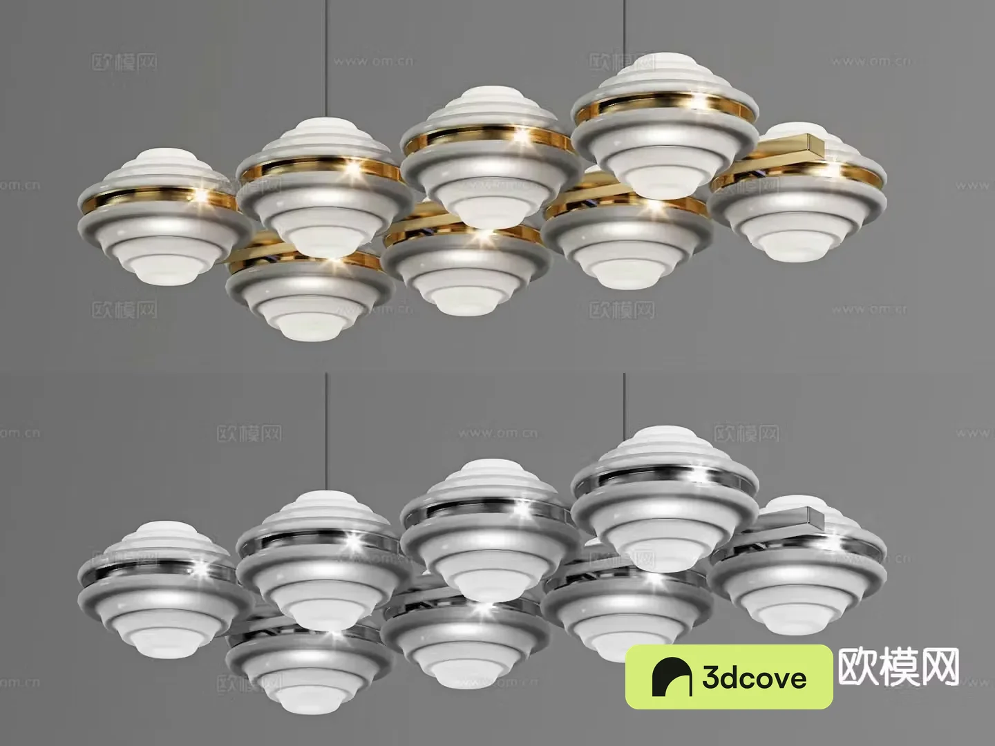 Light luxury multi-head chandelier