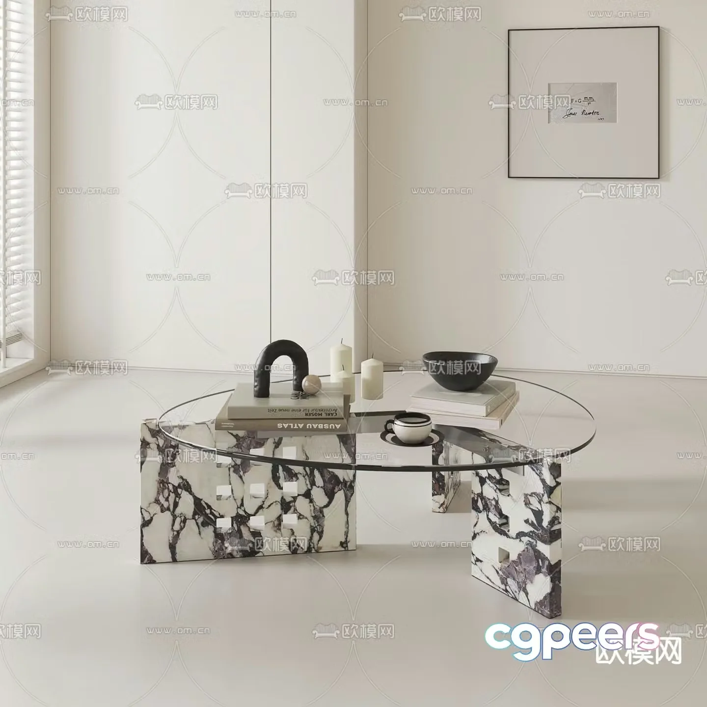 Medieval style coffee table 3D model