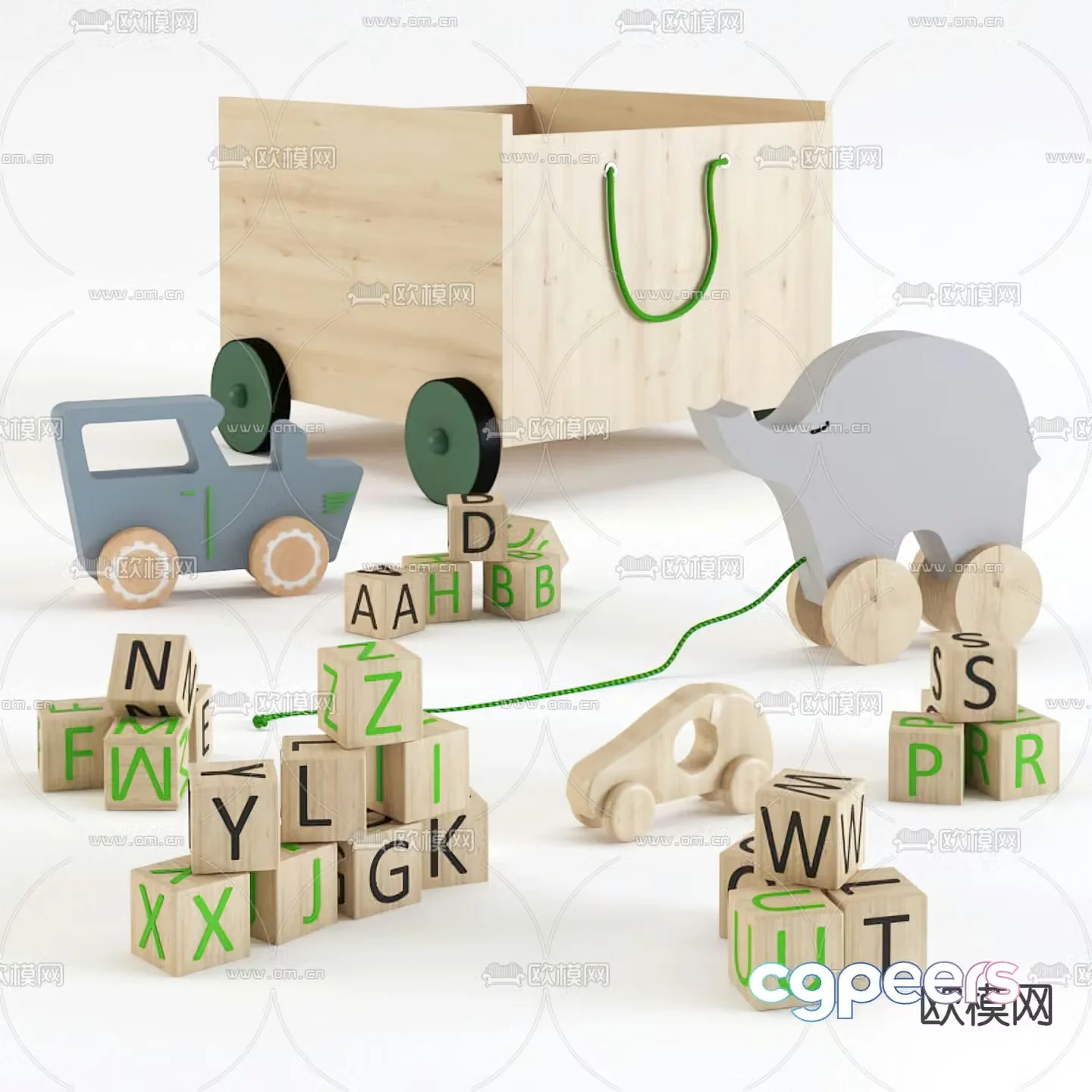 Children’s toys building blocks 3d model