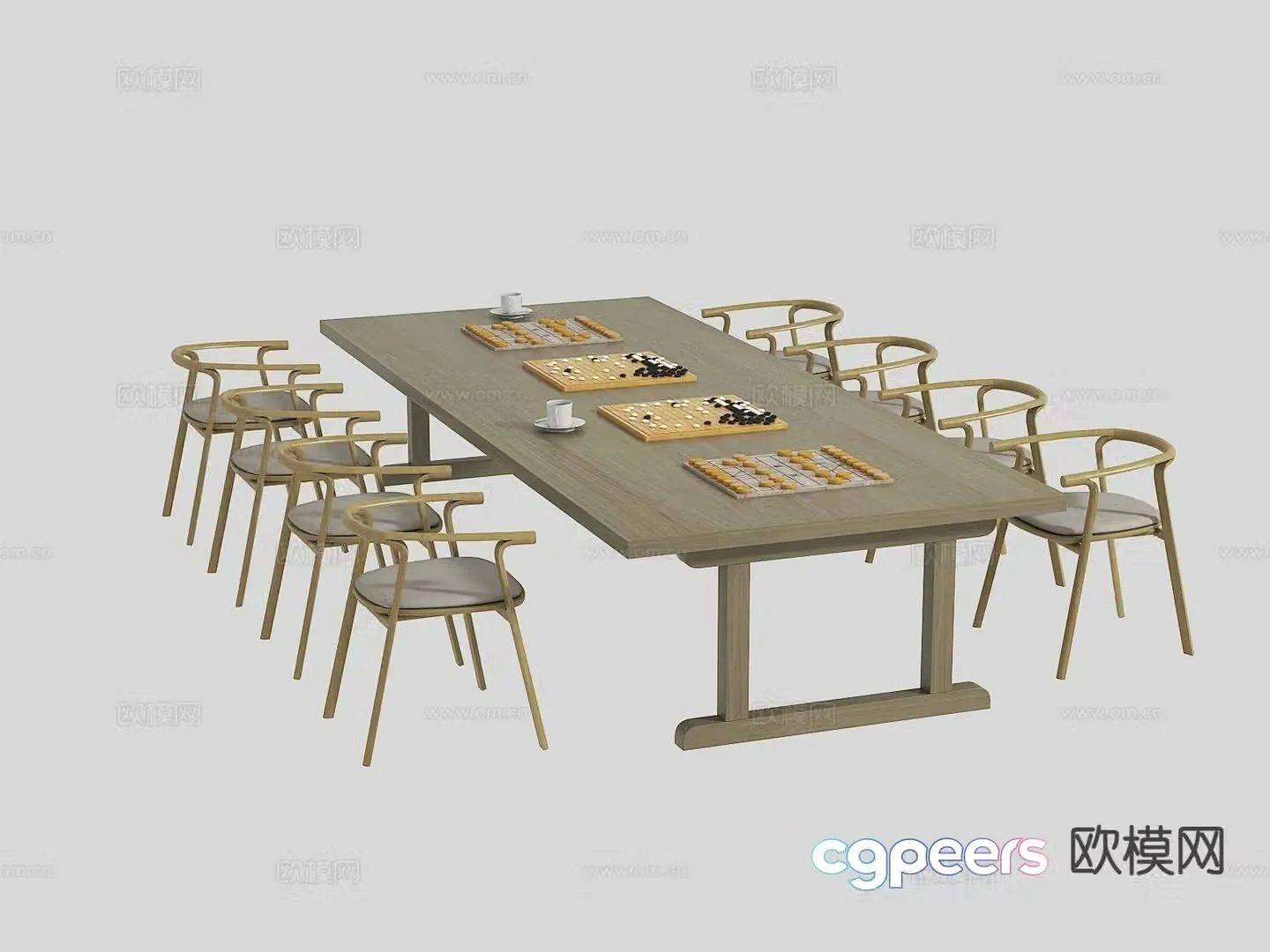 New Chinese chess table 3d model
