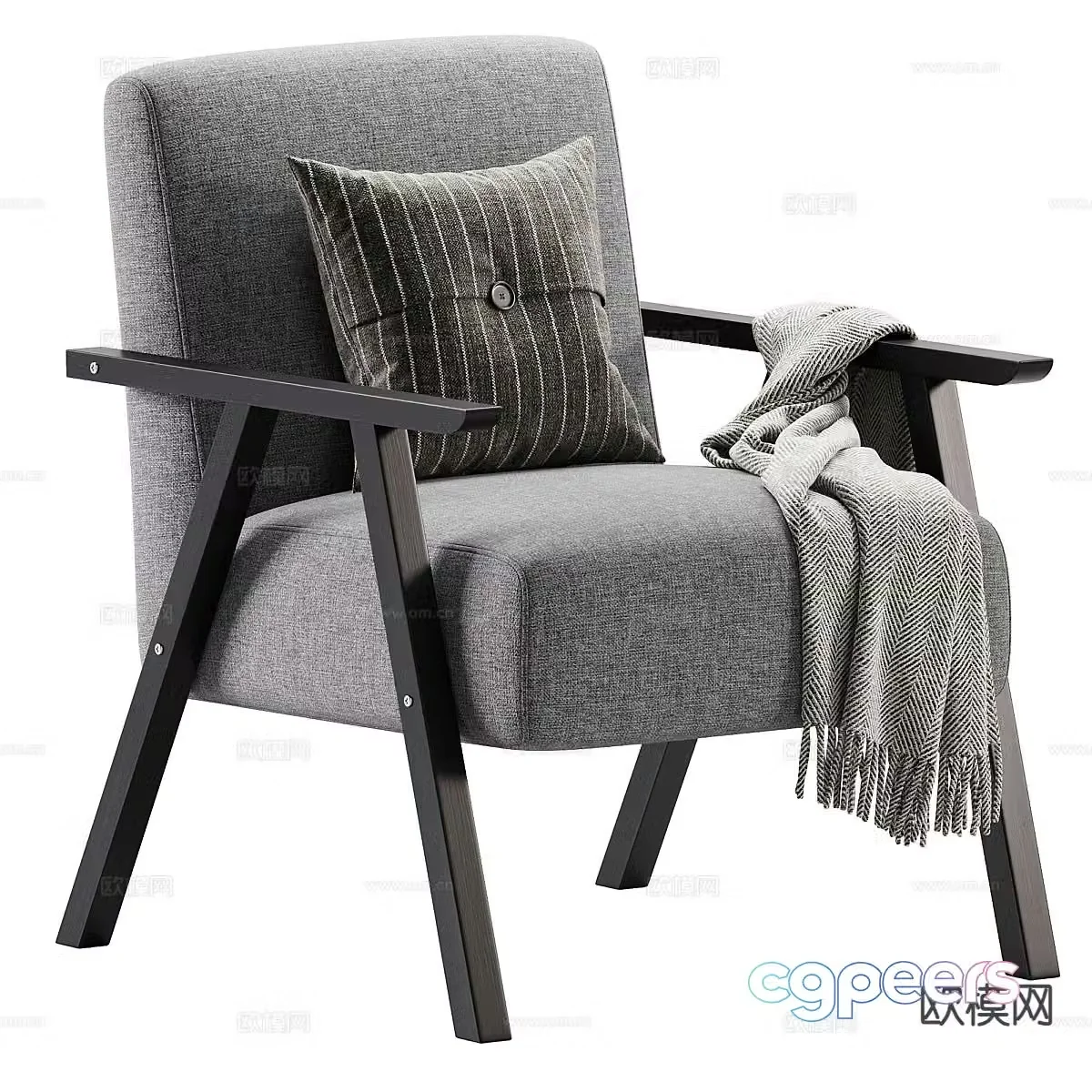Modern sofa chair leisure chair 3d model