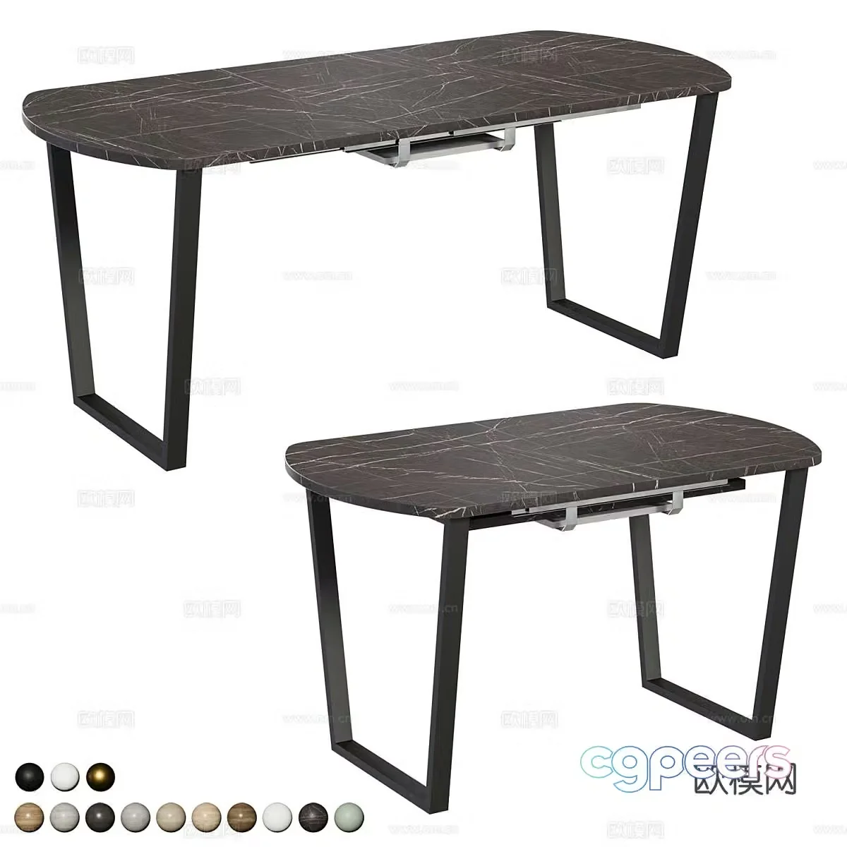 Modern dining table 3d model