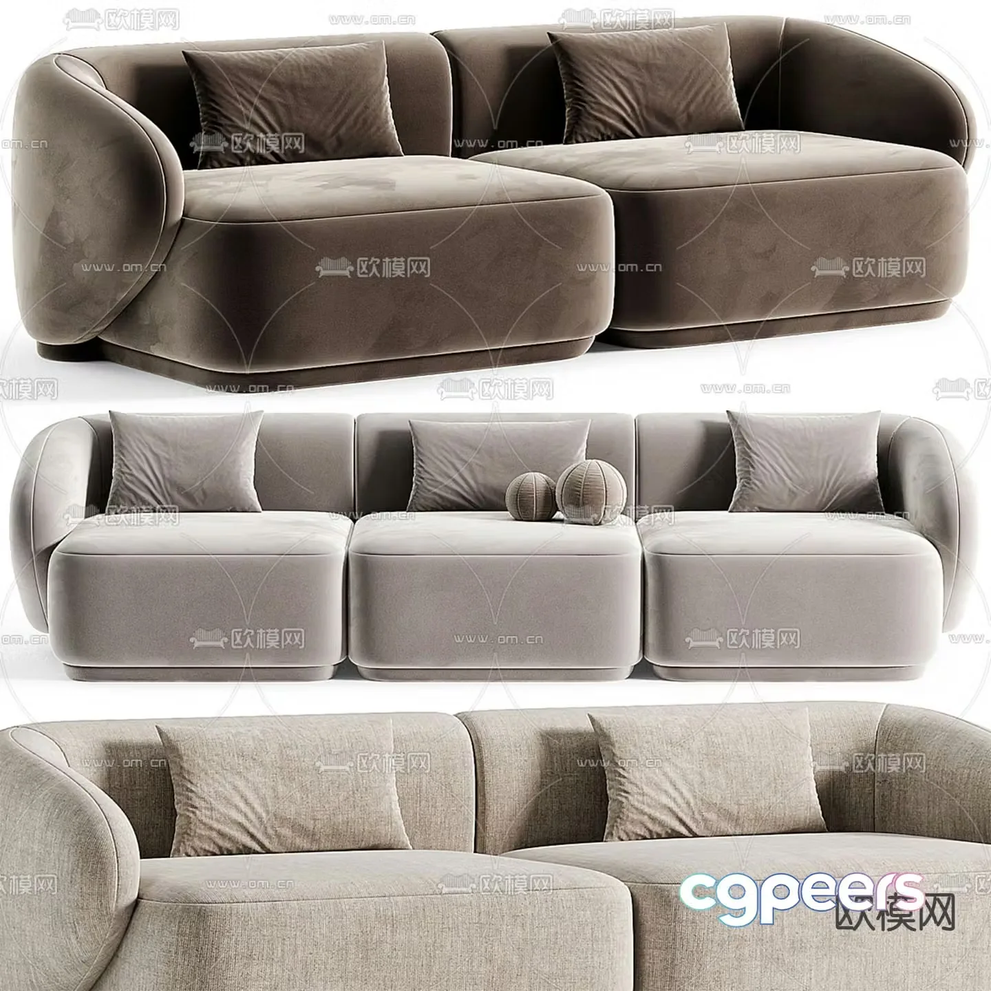 Modern love sofa 3d model