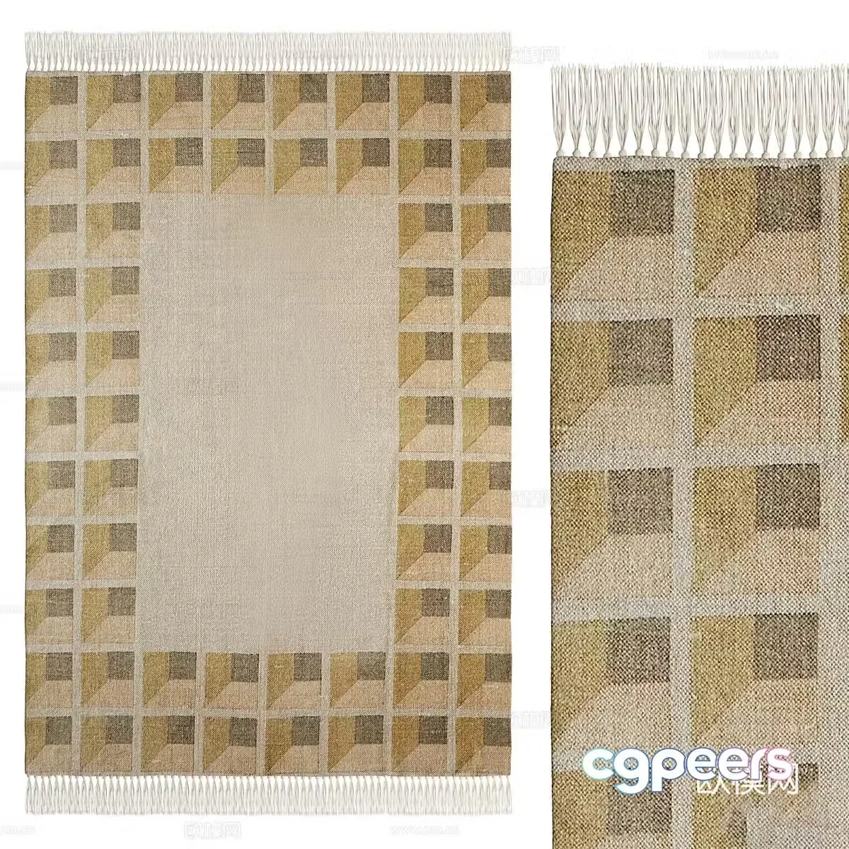 New Chinese Matteo Geo brushed carpet 3D model
