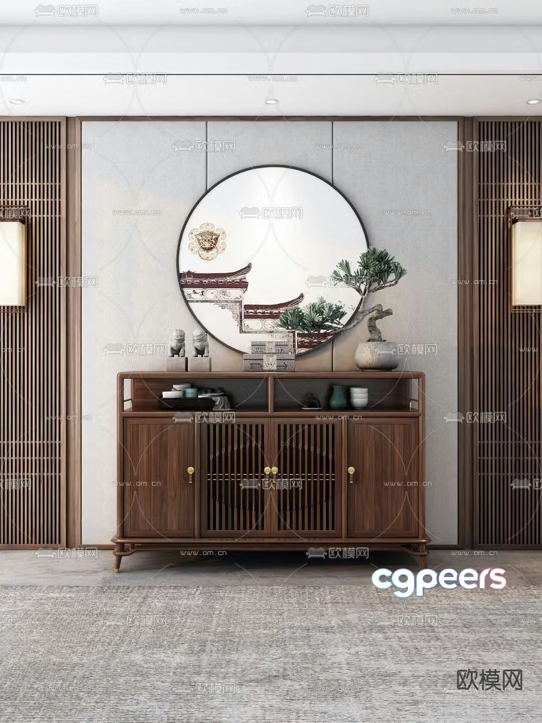 Chinese sideboard 3d model
