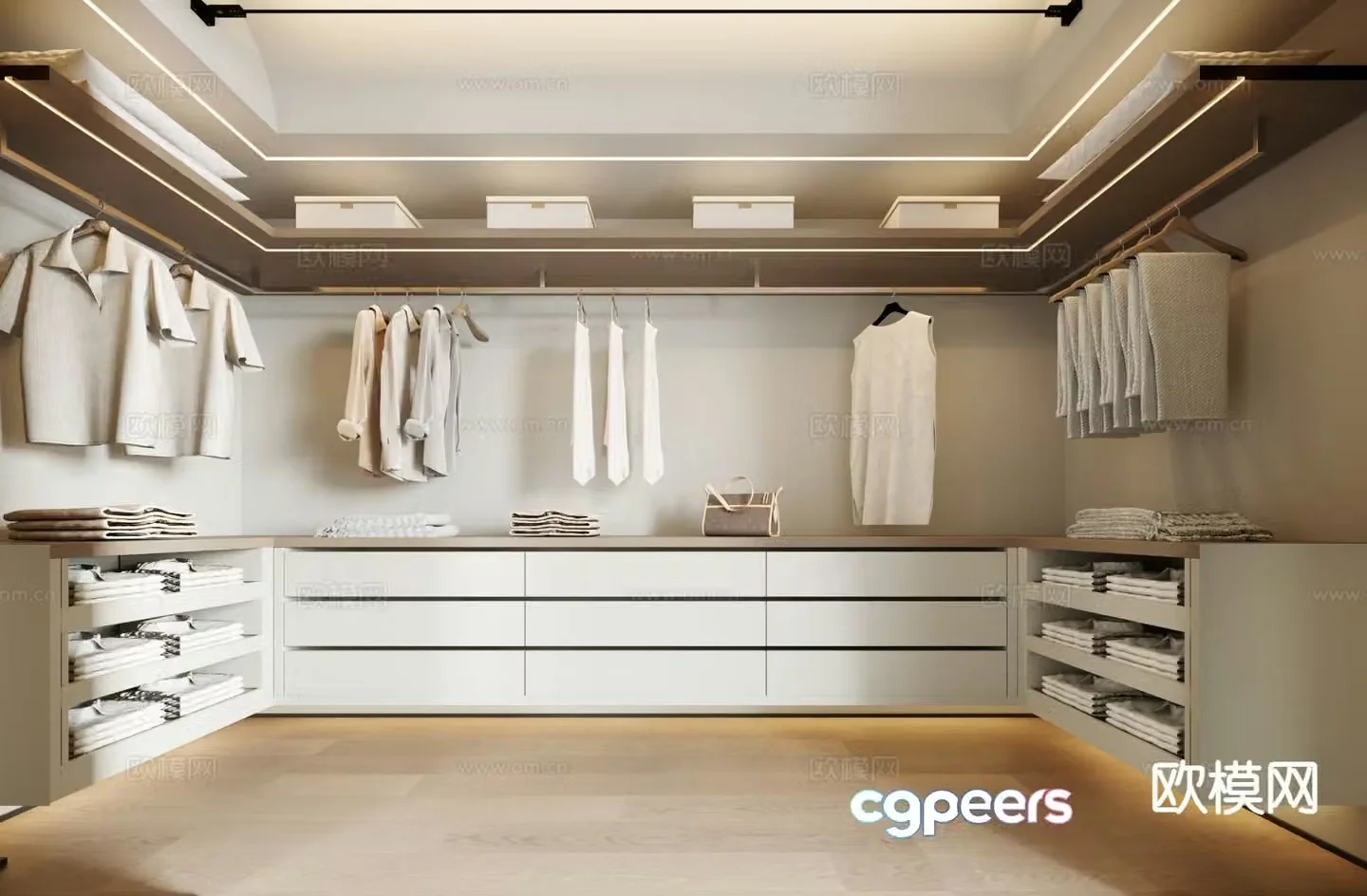 Modern cloakroom 3d model