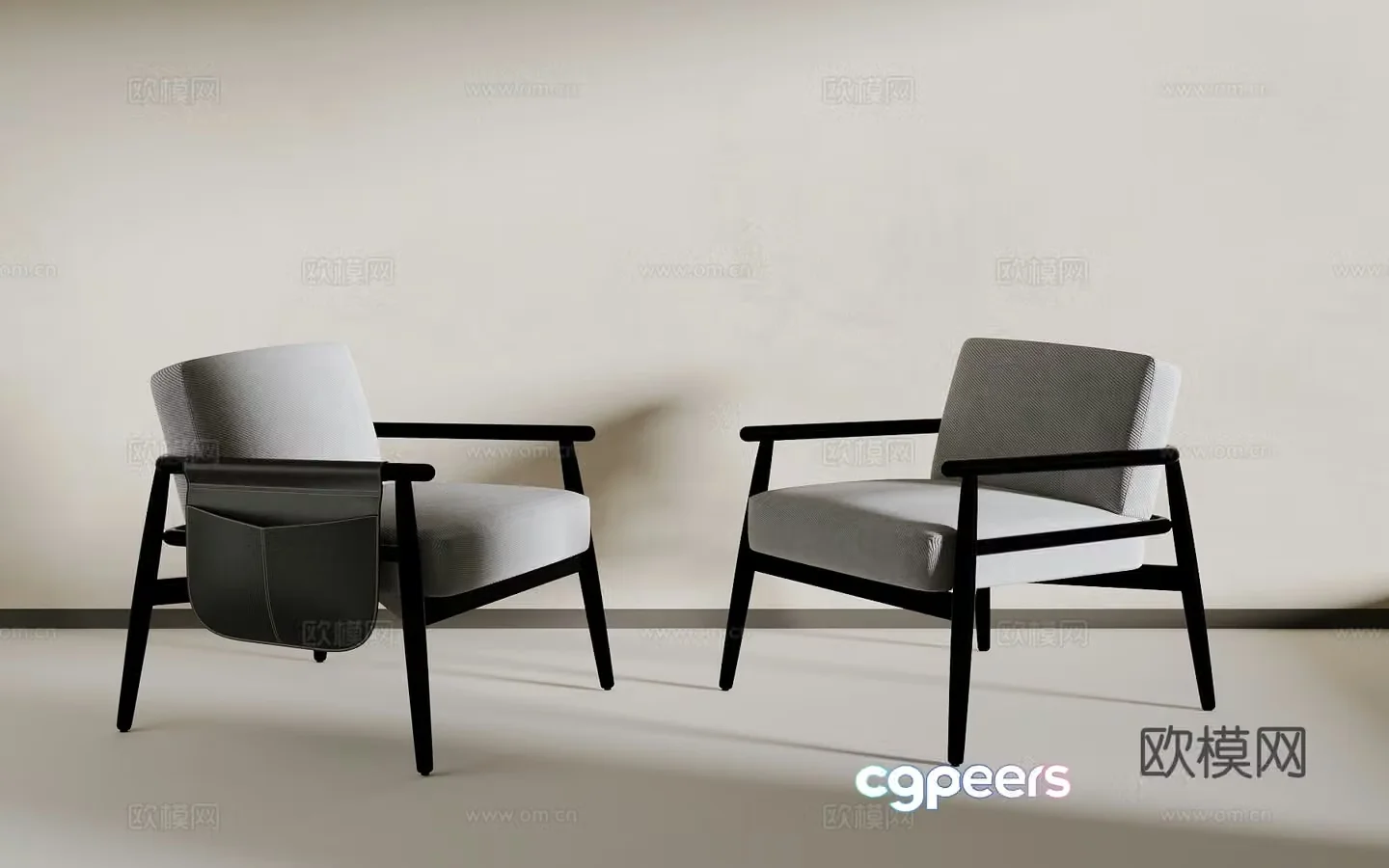 Modern single chair 3d model