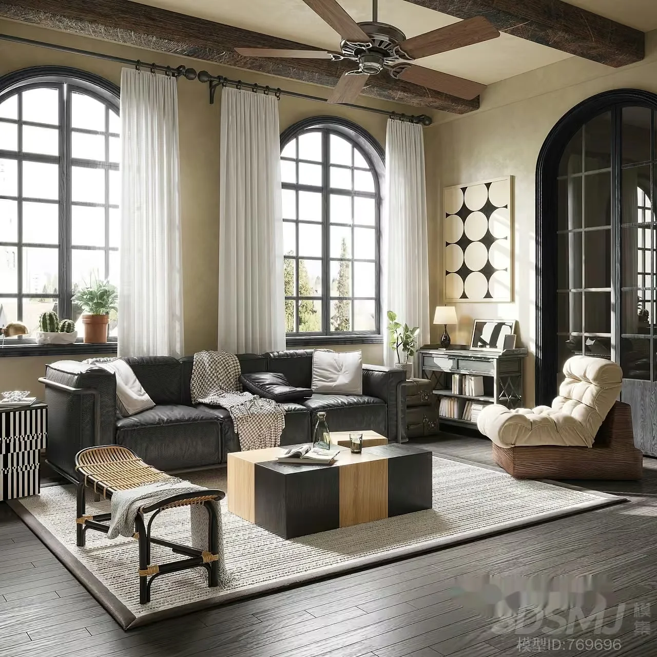 Modern Living Room 3D Model – 8265 – VRAY Render